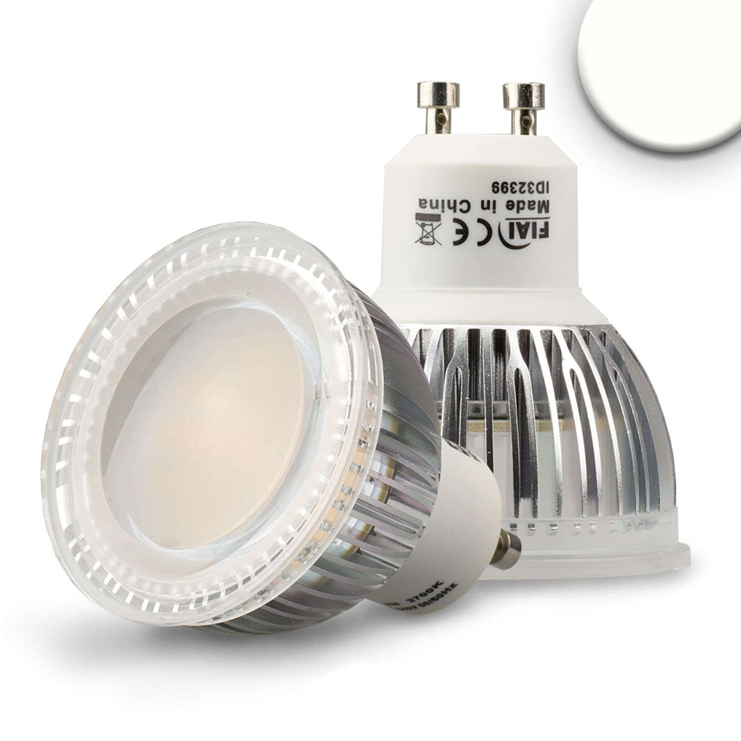 ISOLED GU10 LED Strahler 6W Glas diffuse, 120°, neutralweiß - 1
