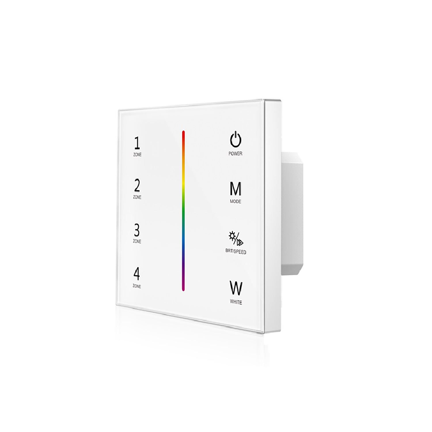 ISOLED Sys-Pro RGB+W 4 Zonen Einbau-Touch-Fernbedienung + DMX Output, weiß, 230V - 1