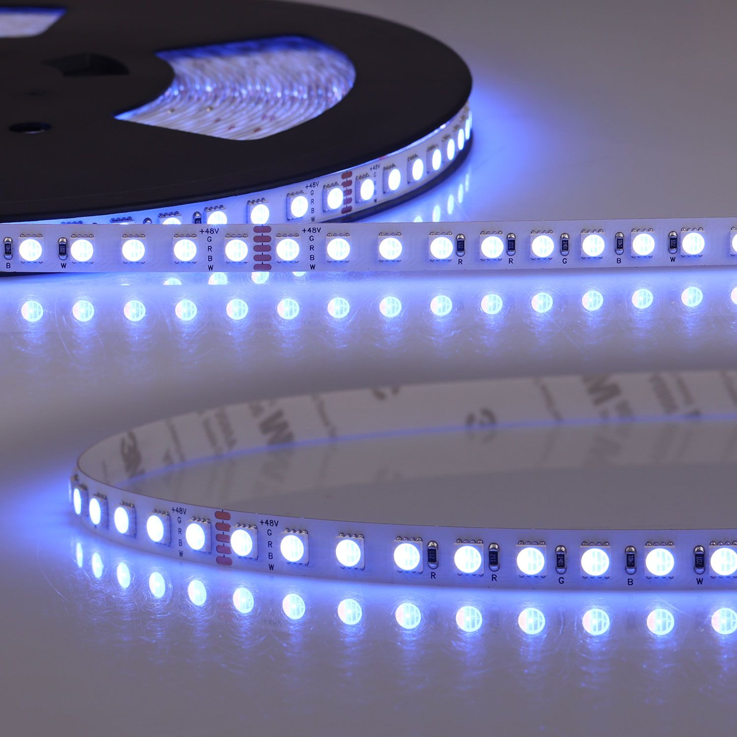ISOLED LED RGB+WW Flexband, 48V DC, 19W, IP20, 20m Rolle, 96 LED/m ISOLED LED RGB+WW Flexband, 48V DC, 19W, IP20, 20m Rolle, 96 LED/m - 1