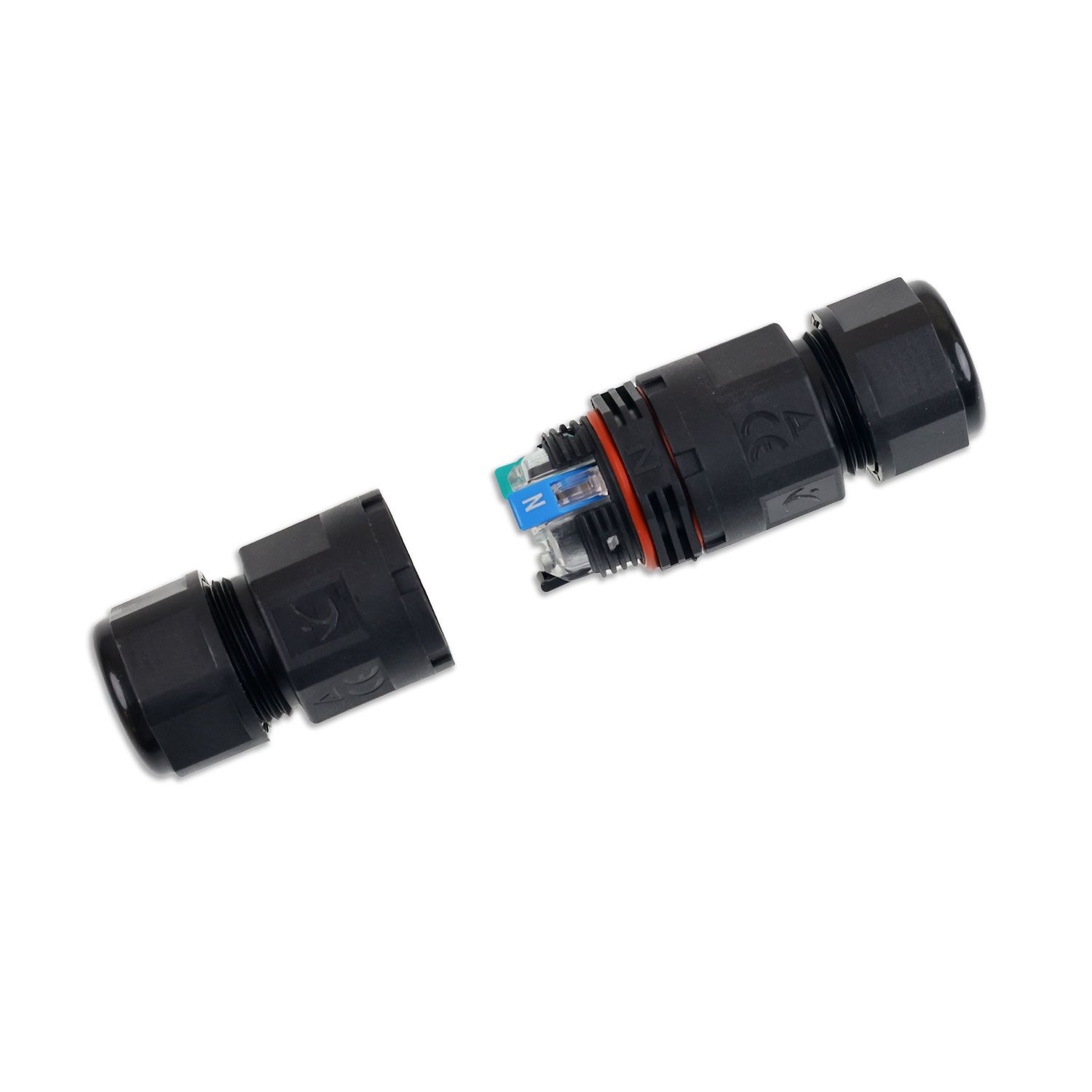 ISOLED Kabelverbinder IP67, 3-polig 0.75-2.5mm² mit Federklemme, max. 250V 16A, Manteldm. 6.5-11mm - 2