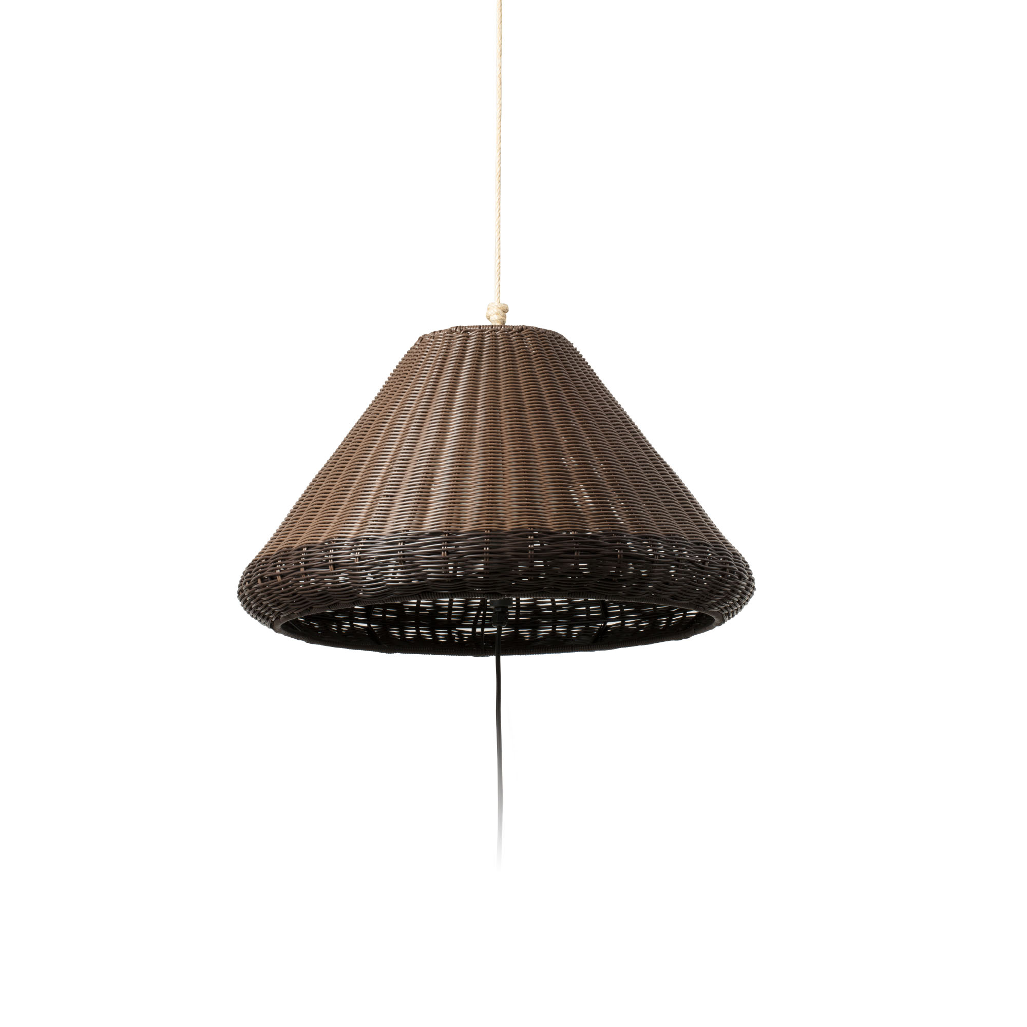 Faro SAIGON OUT Trag- und Hängeleuchte grau/braun W70 Lochkappe - Produktbild 1