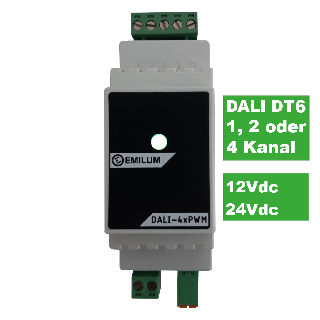 Emilum LED-PWM-Dimmer, 4-Kanal, DALI DT6, 12-24V, 300W (150W @12V) Emilum LED-PWM-Dimmer, 4-Kanal, DALI DT6, 12-24V, 300W (150W @12V) - 1
