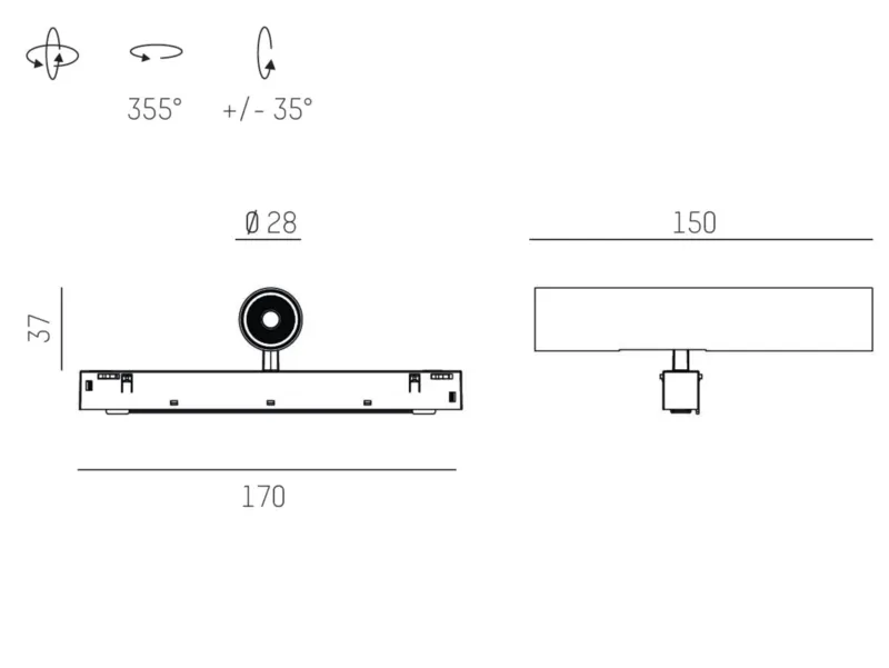 Molto Luce VALO SYSTEM SINGLE SPOT (weiß) - 2