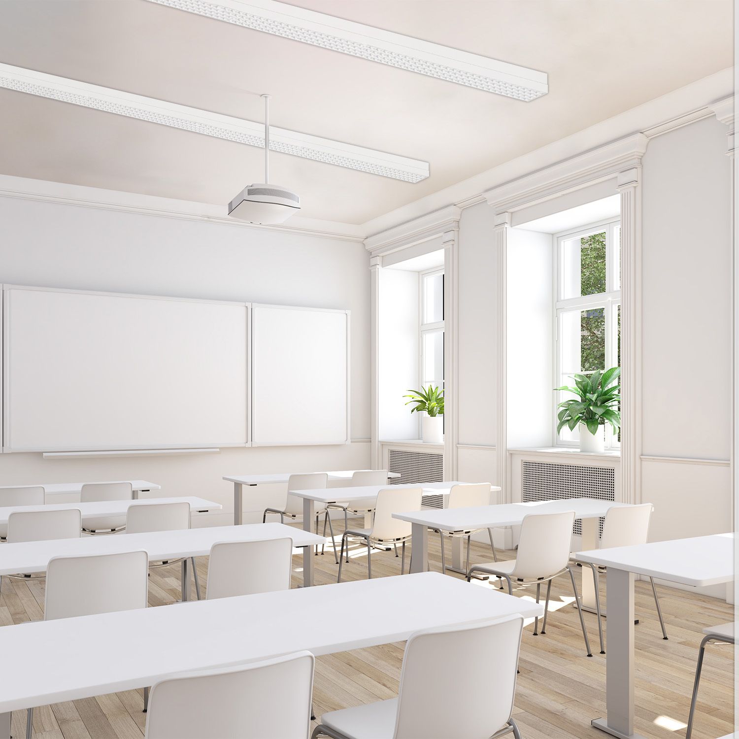 ISOLED LED Langfeldleuchte blendreduziert, weiß, 120cm, 38W, ColorSwitch 3000|4000|5700K, dimmbar - 9