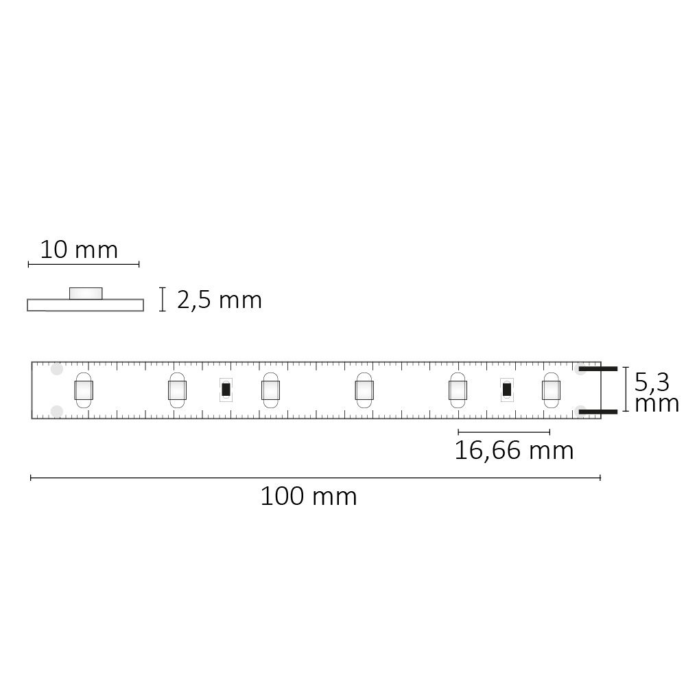 ISOLED LED SIL830 Flexband, 24V DC, 4,8W, IP20, 3000K, 5m Rolle, 60 LED/m - 4