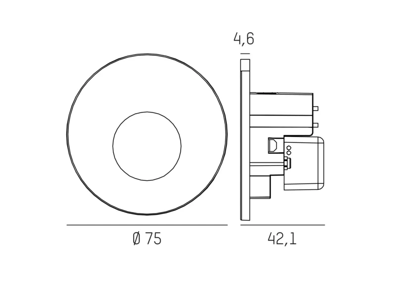 Molto Luce WALL 68R IP (schwarz) - 2