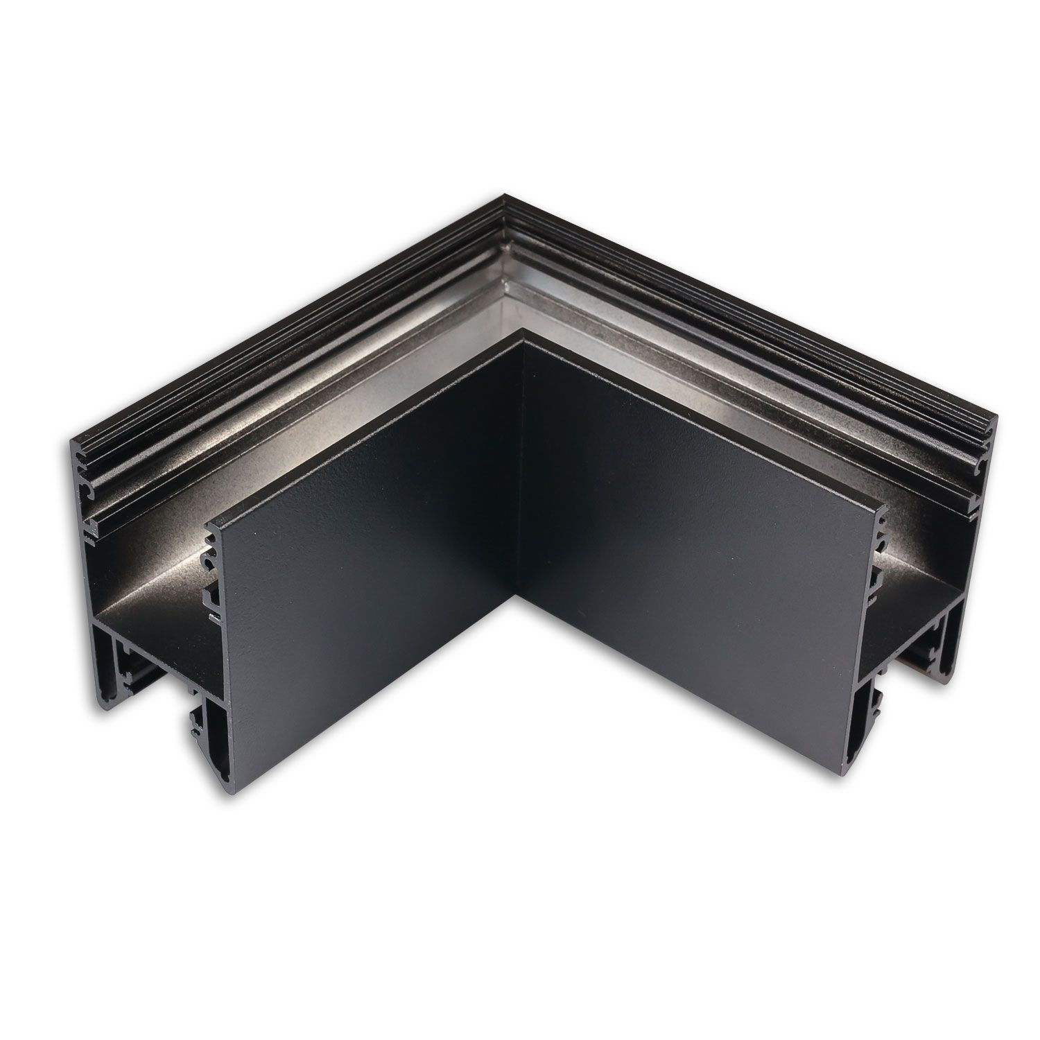 ISOLED HALON 90° Eck, geschweißt, 120x120mm, schwarz RAL 9005, exkl. Cover - 1