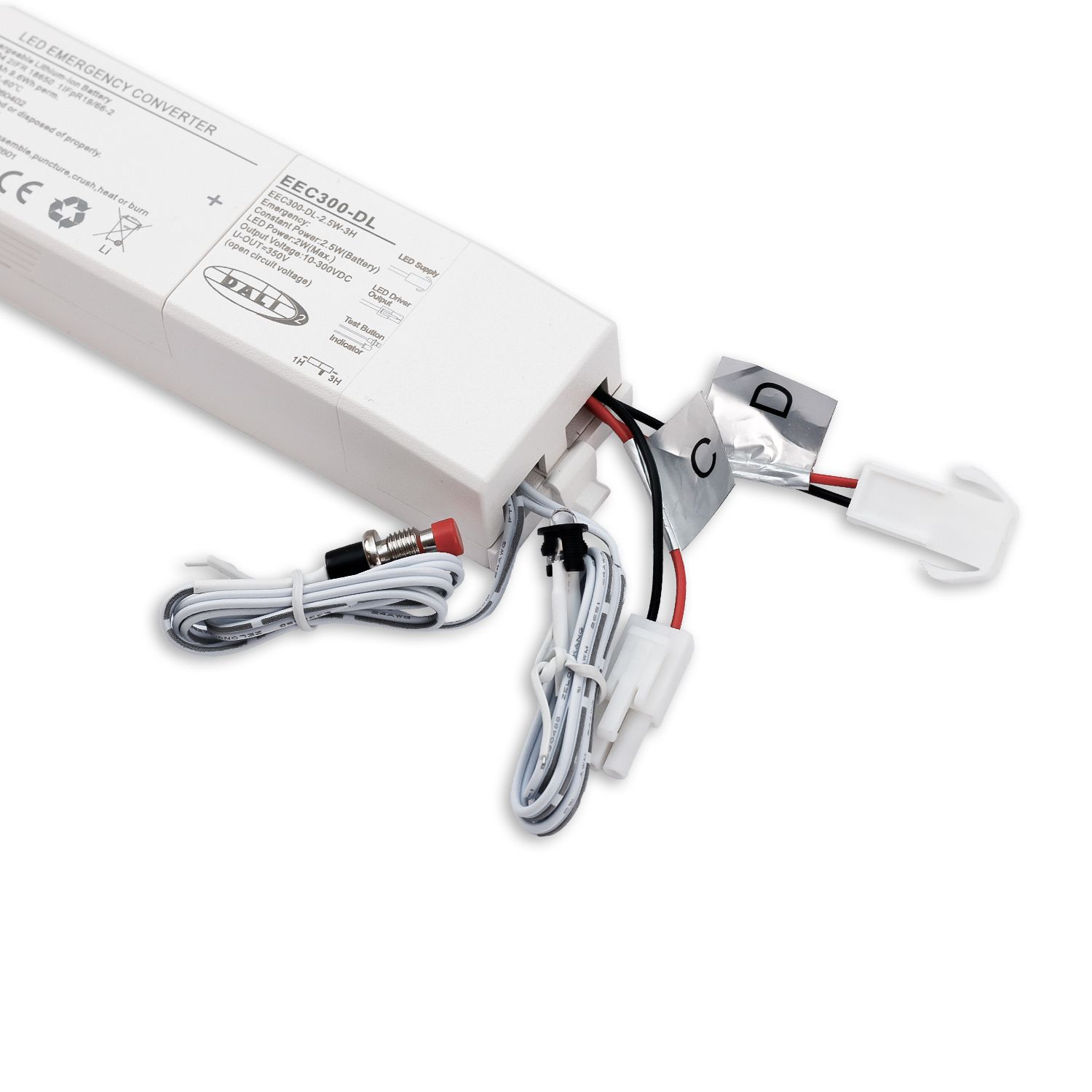 ISOLED Notlicht Akkumodul 3000 mAh, 2,5W 3h (30-300V) für DALI dimmbare Wannenleuchten HEQ, anschlussfertig - 3