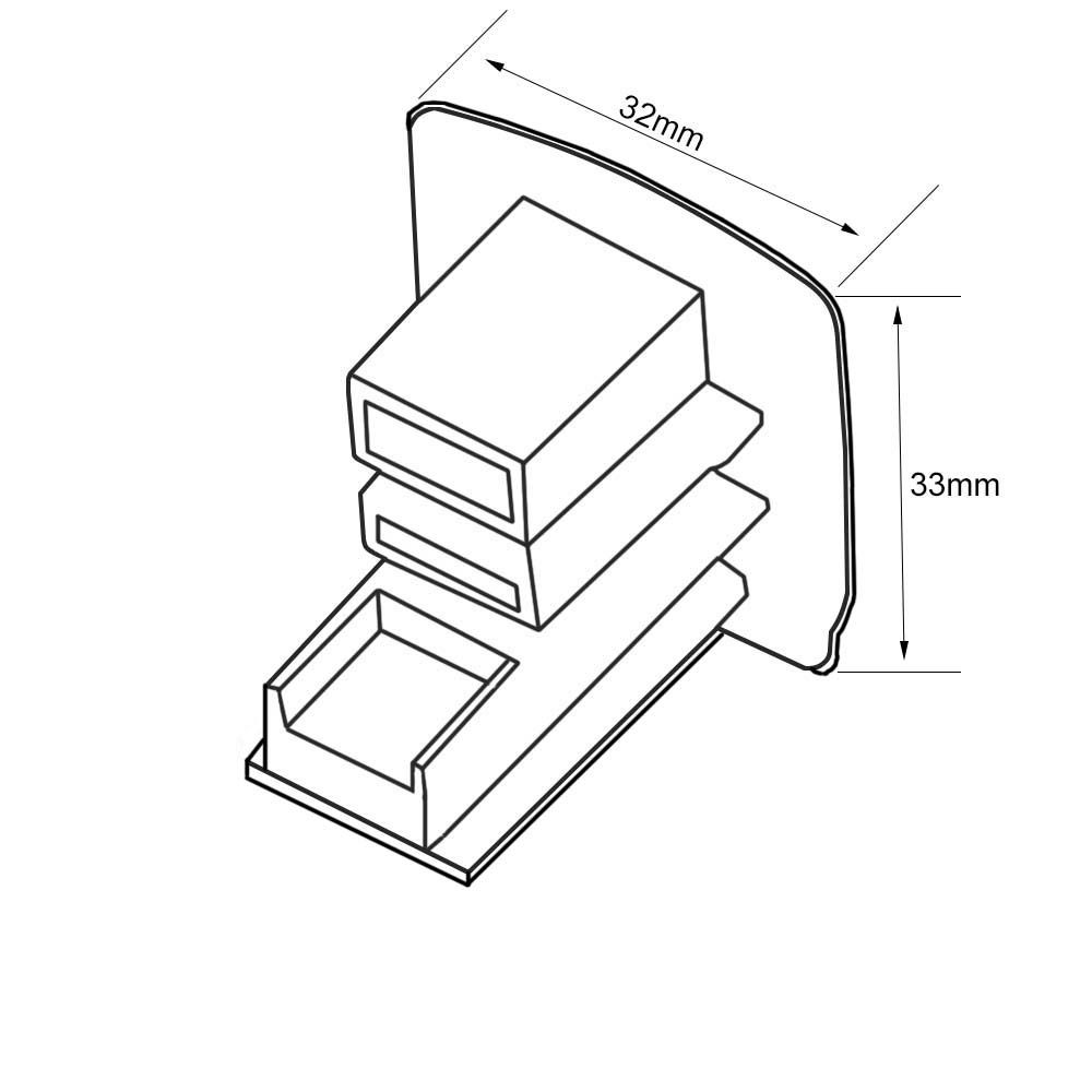 ISOLED 3-Phasen S1 Endkappe, weiß - 2