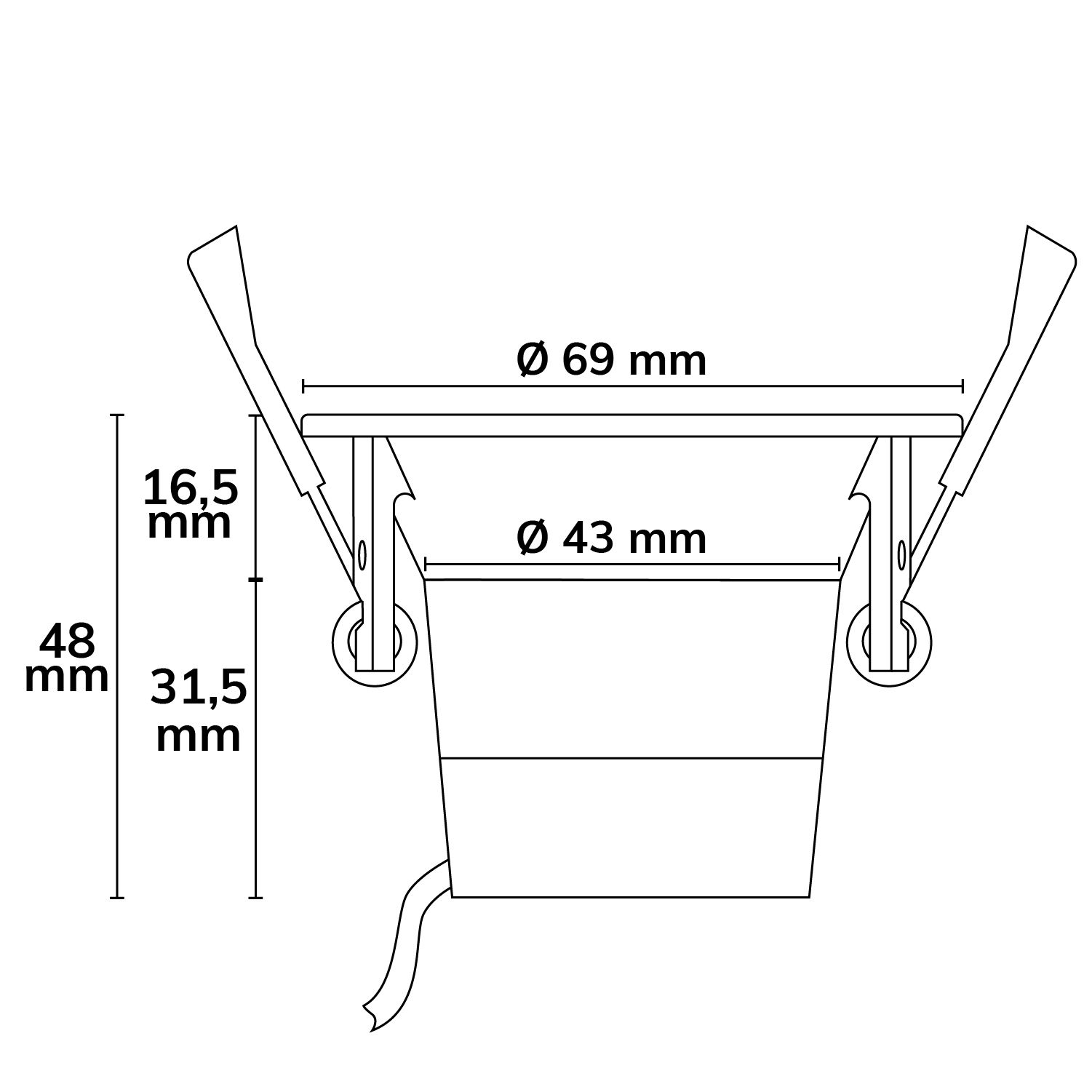 ISOLED LED Einbaustrahler BACK60, weiß matt, rund, 5W, CRI90, 3000K, rückversetzt, UGR