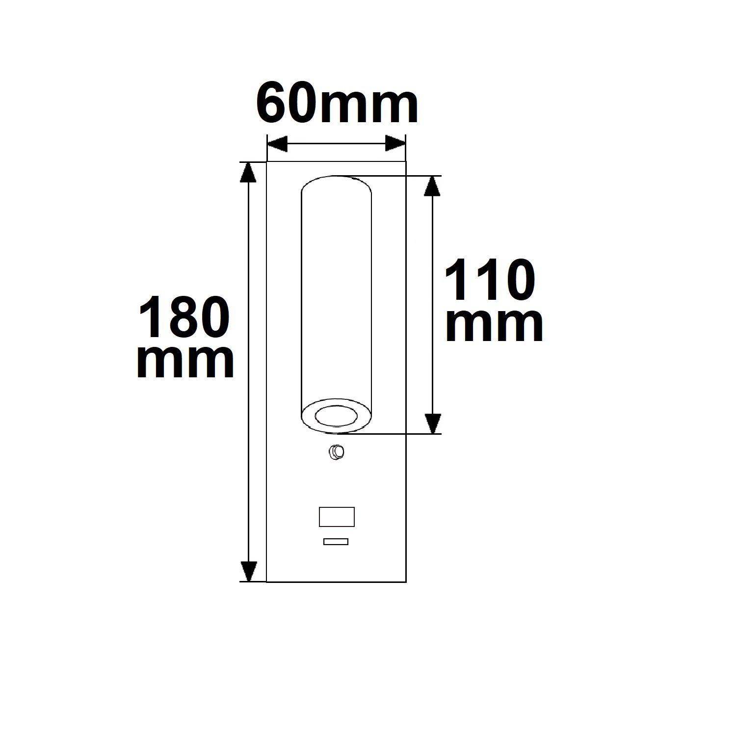 ISOLED LED Leseleuchte, 3W, schwarz, mit USB-A und USB-C Ladebuchse, warmweiß, 3 Stufen dimmbar - 4