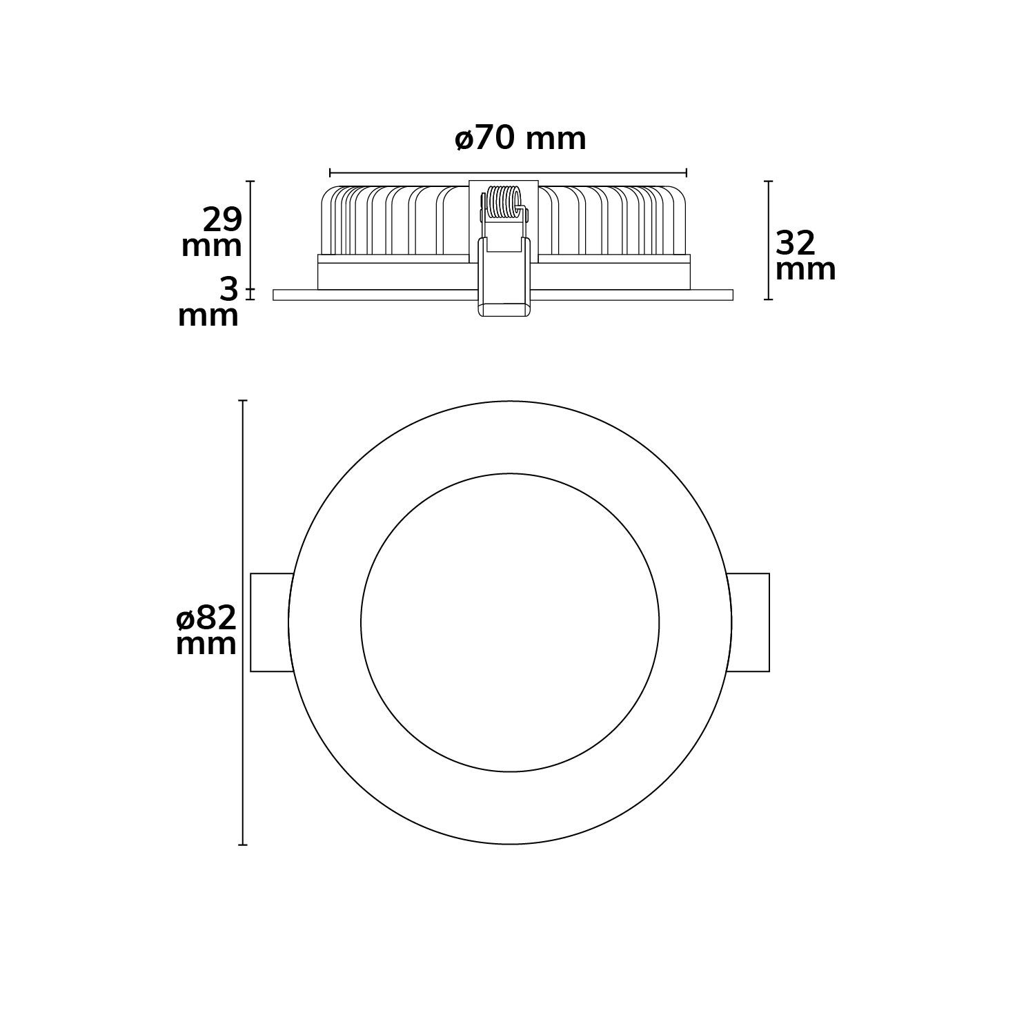 ISOLED LED Einbaustrahler PC68 IP44, brushed, 5W, 38°, warmweiß, 3 Stufen dimmbar, korrosionsbeständig - 3