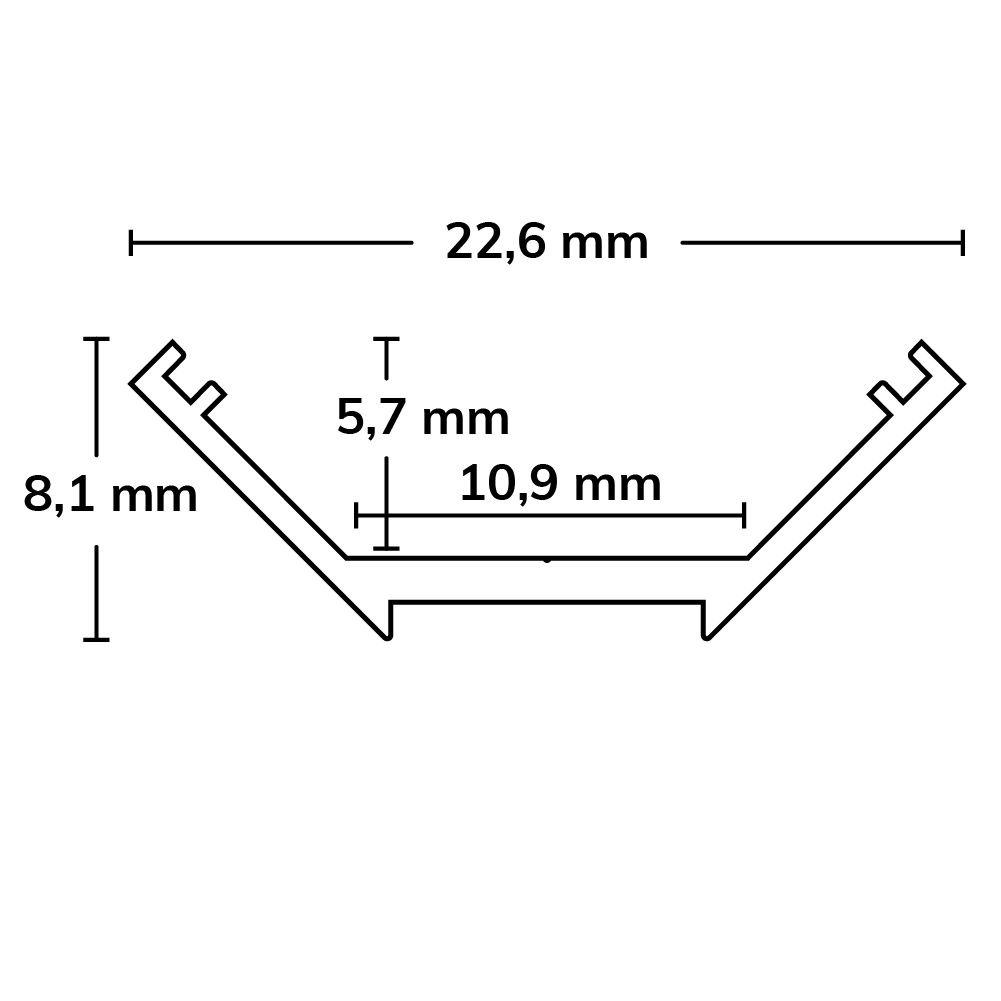 ISOLED LED Eckprofil CORNER10 SLIM Aluminium eloxiert, 300cm - 3