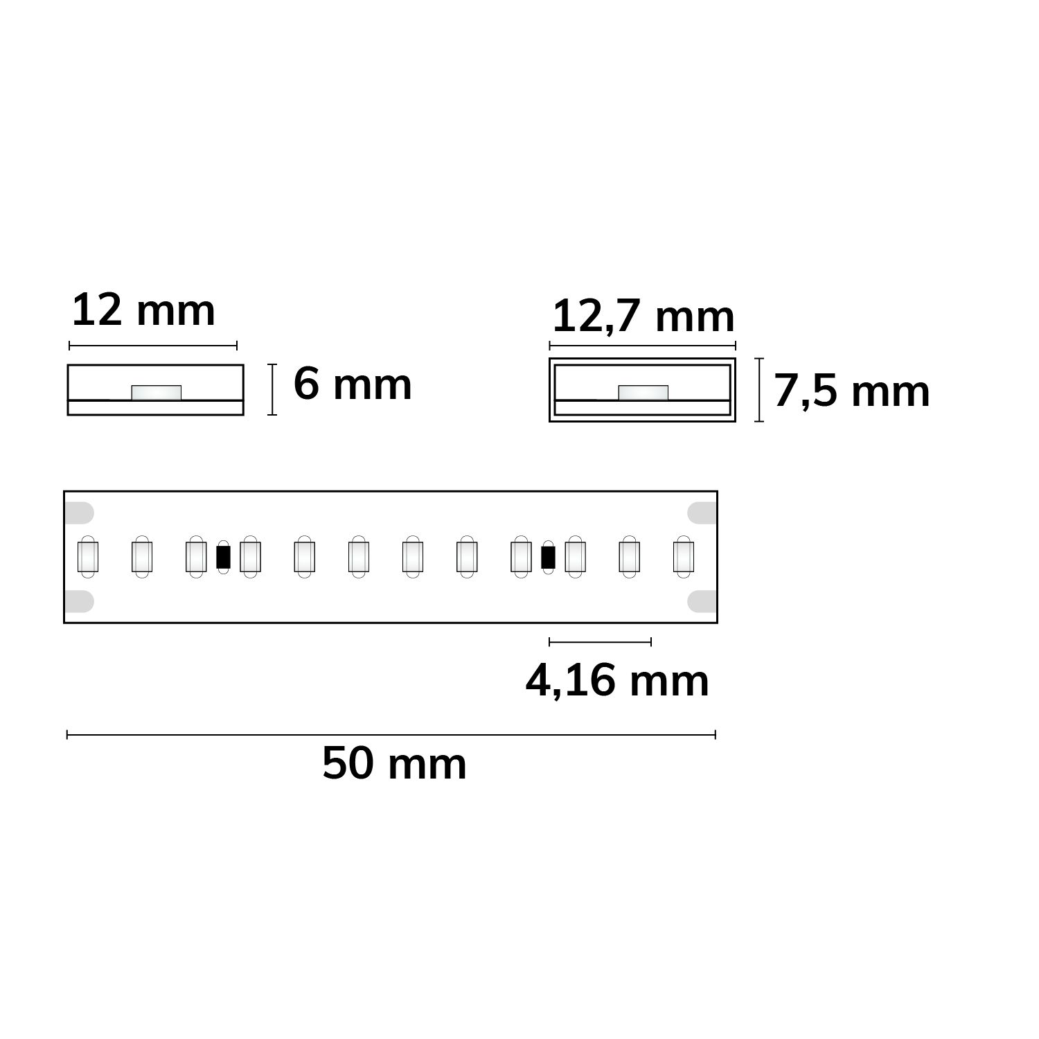 ISOLED LED AQUA CRI9B Linear 48V Flexband, 8W, IP68, blau, 5m Rolle, 240 LED/m - 3