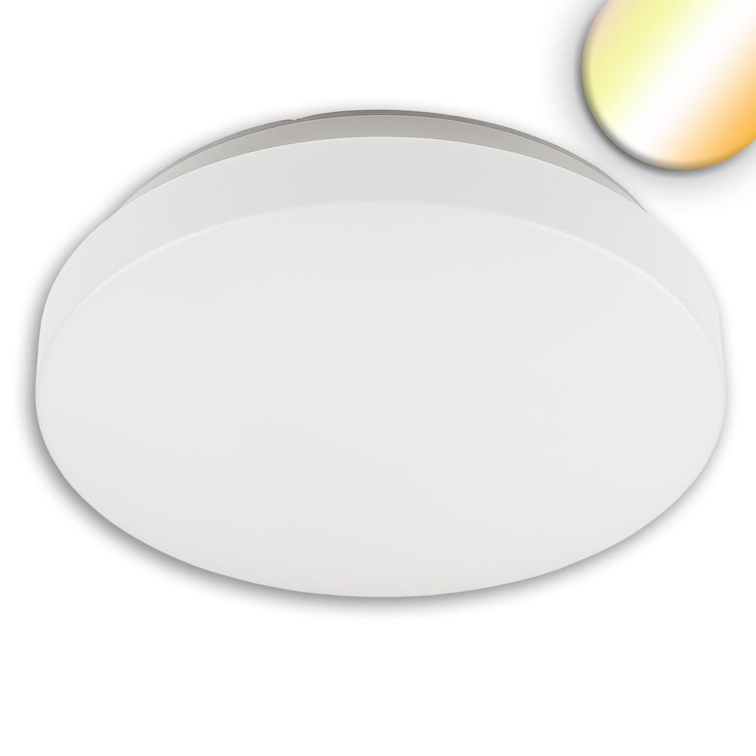 ISOLED LED Deckenleuchte 22|32W mit HF-Sensor, weiß rund, DN410, IP64, 120lm/W, ColorSwitch 3000|4000|6000K - 1