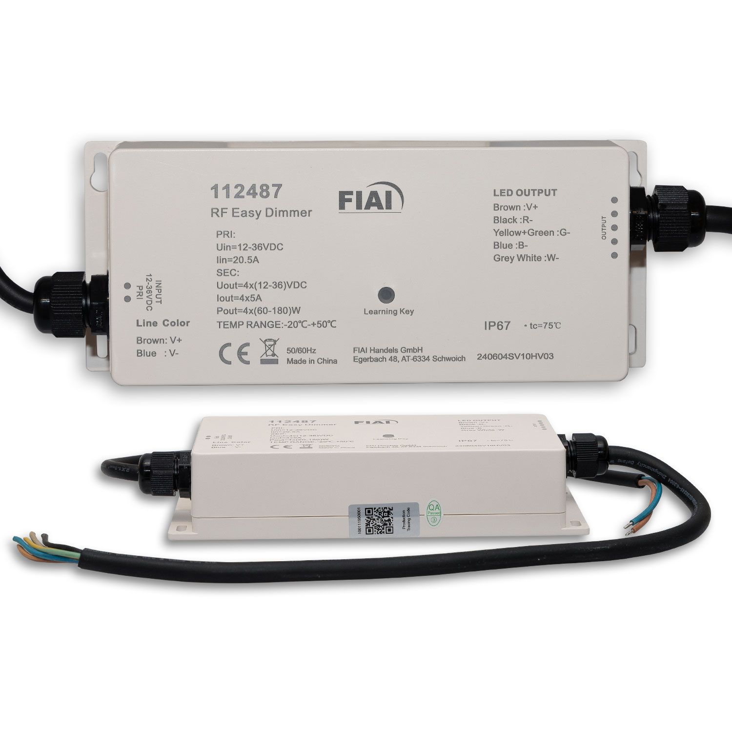 ISOLED Sys-One Funk PWM-Dimmer IP66, 4 Kanal, 12-36V 4x5A ISOLED Sys-One Funk PWM-Dimmer IP66, 4 Kanal, 12-36V 4x5A - 1