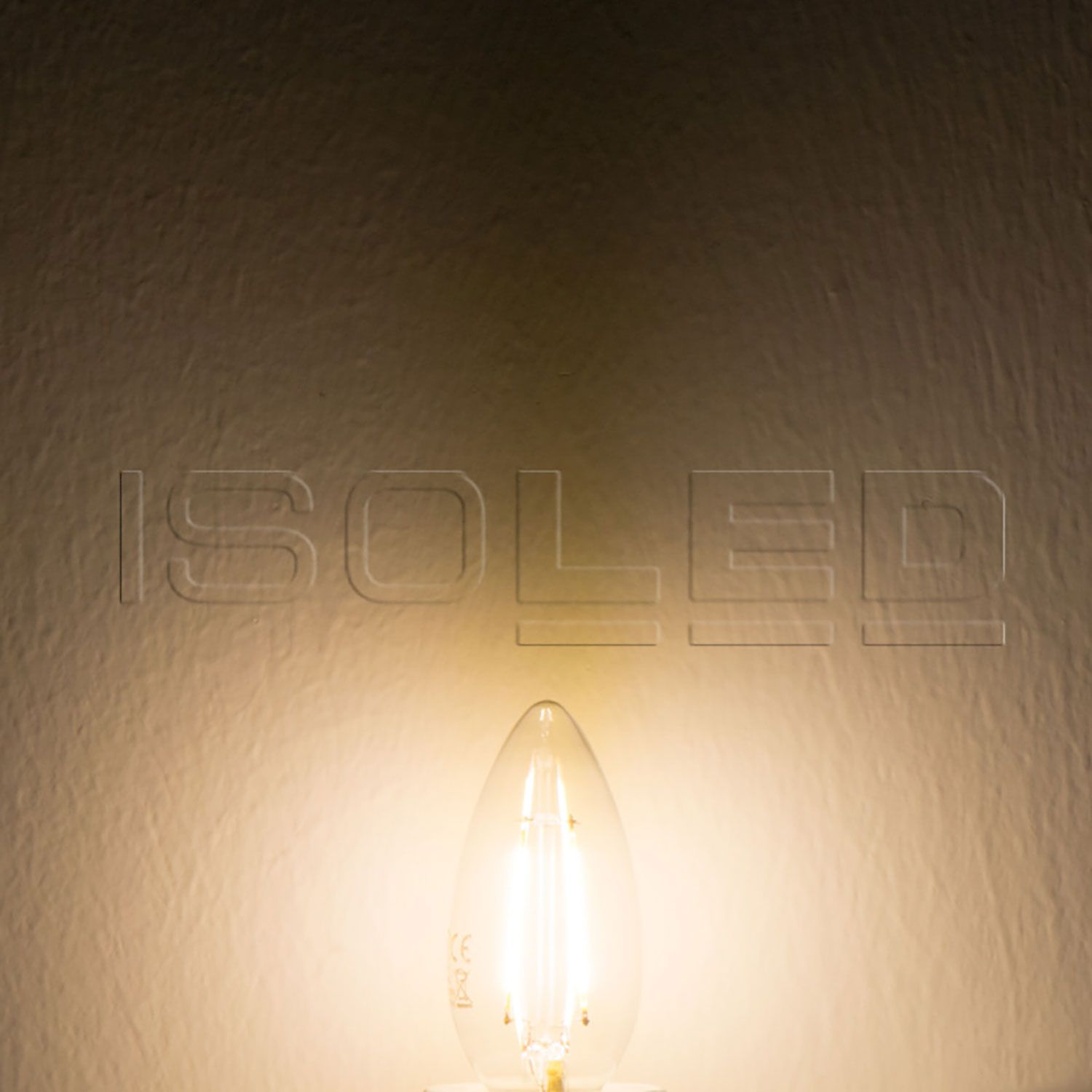 ISOLED E14 LED Kerze, 2W, klar, warmweiß, dimmbar - 3