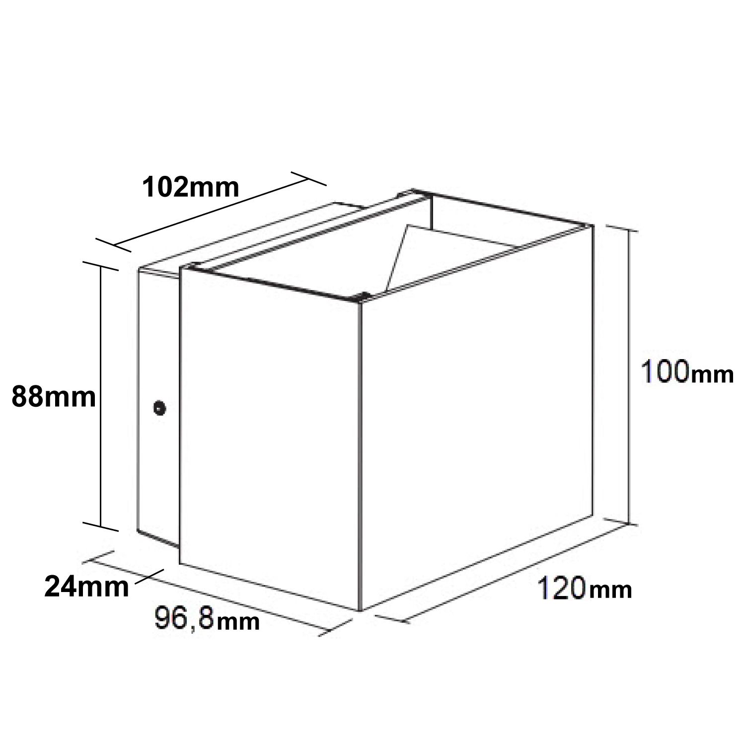 ISOLED LED Wandleuchte Up&Down 2x5W, 15-120°, IP65, schwarz, warmweiß - 4