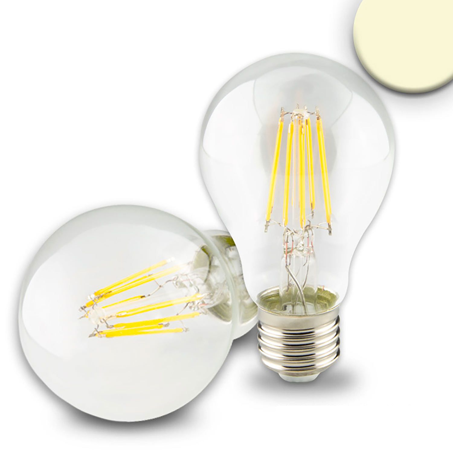 ISOLED E27 LED Birne, 8W, klar, warmweiß, dimmbar - 1