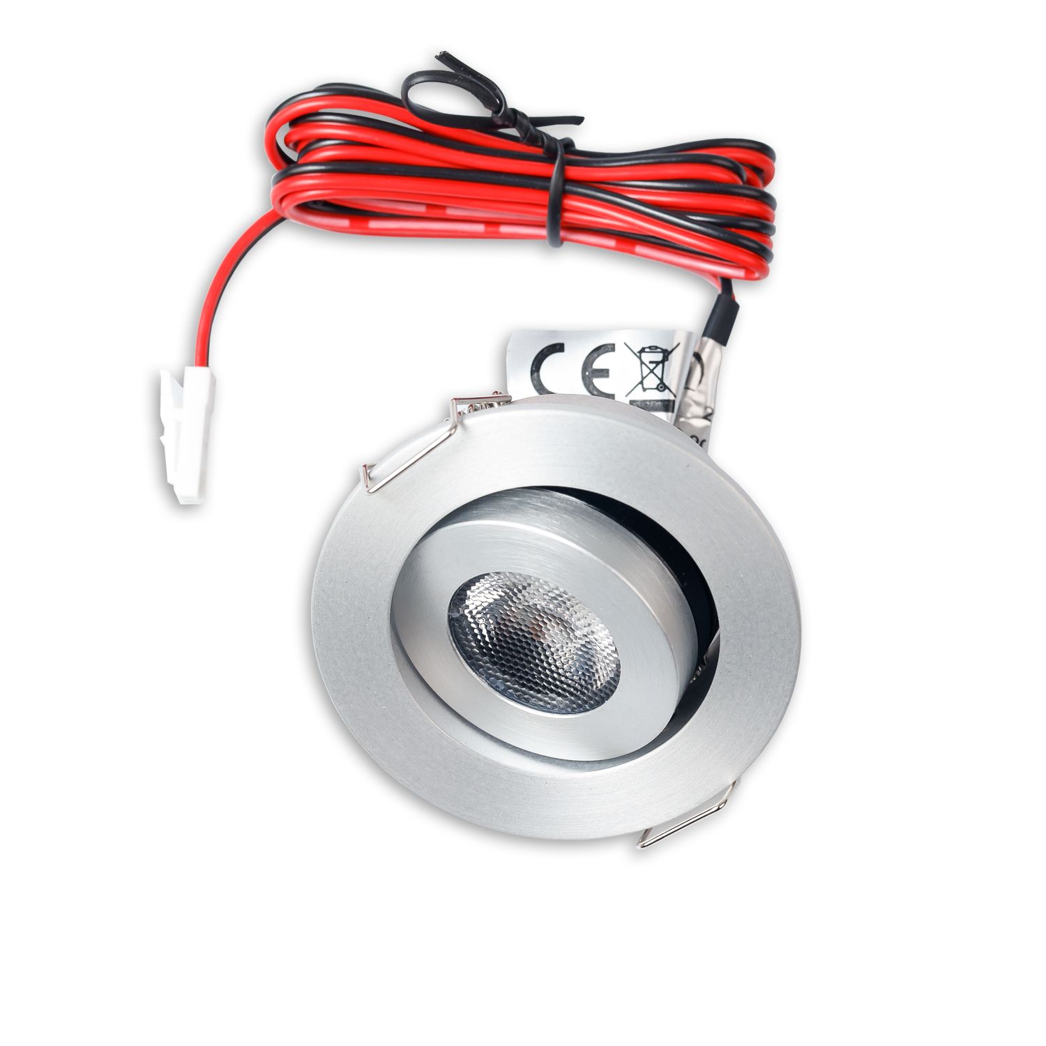 ISOLED LED Einbauleuchte MiniAMP alu gebürstet, 3W, 24V DC, warmweiß, dimmbar - 2