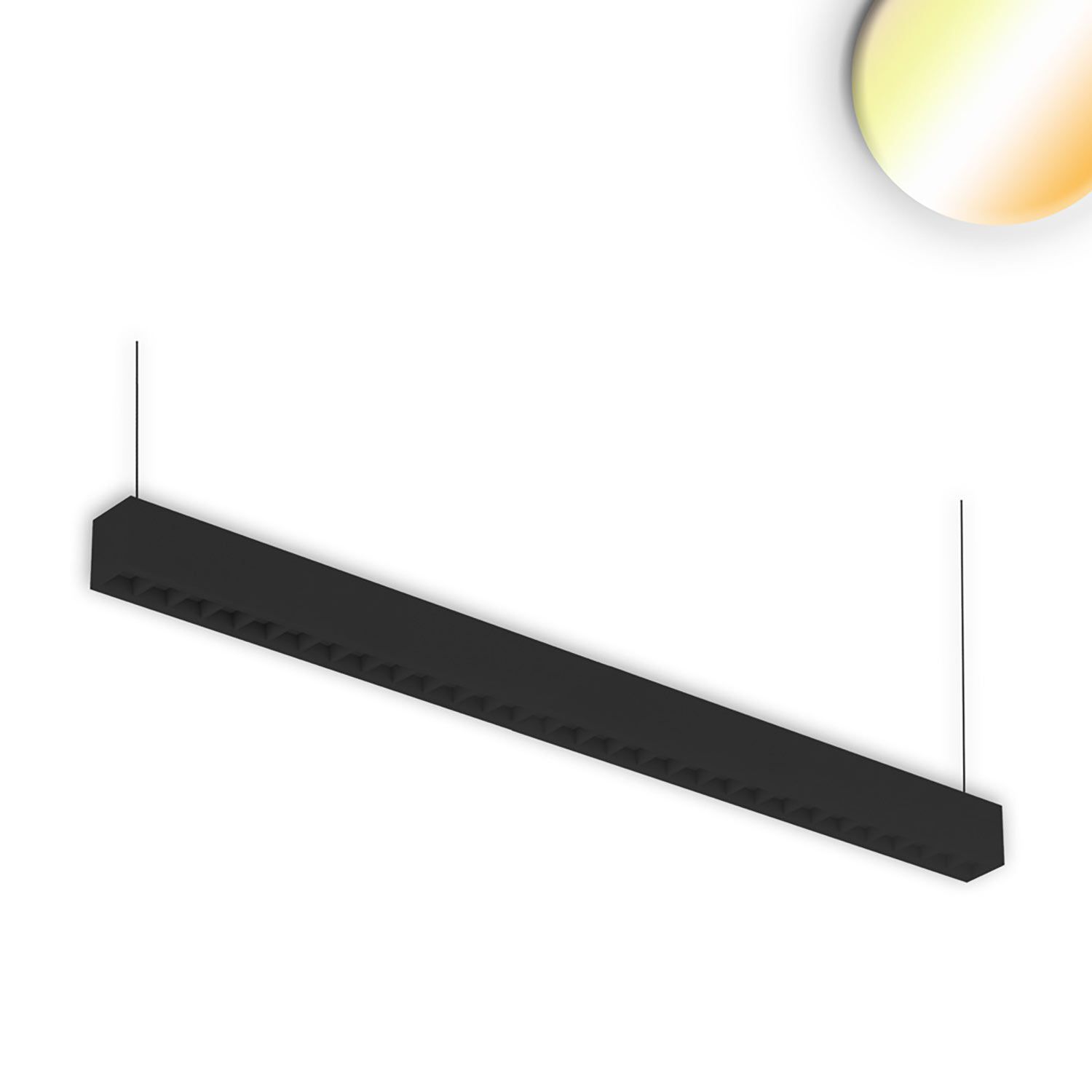 ISOLED LED Aufbau/Hängeleuchte Linear Raster 40W, anreihbar, schwarz, 3000|3500|4000K, inkl.Seil exkl.Kabel ISOLED LED Aufbau/Hängeleuchte Linear Raster 40W, anreihbar, schwarz, 3000|3500|4000K, inkl.Seil exkl.Kabel - 1