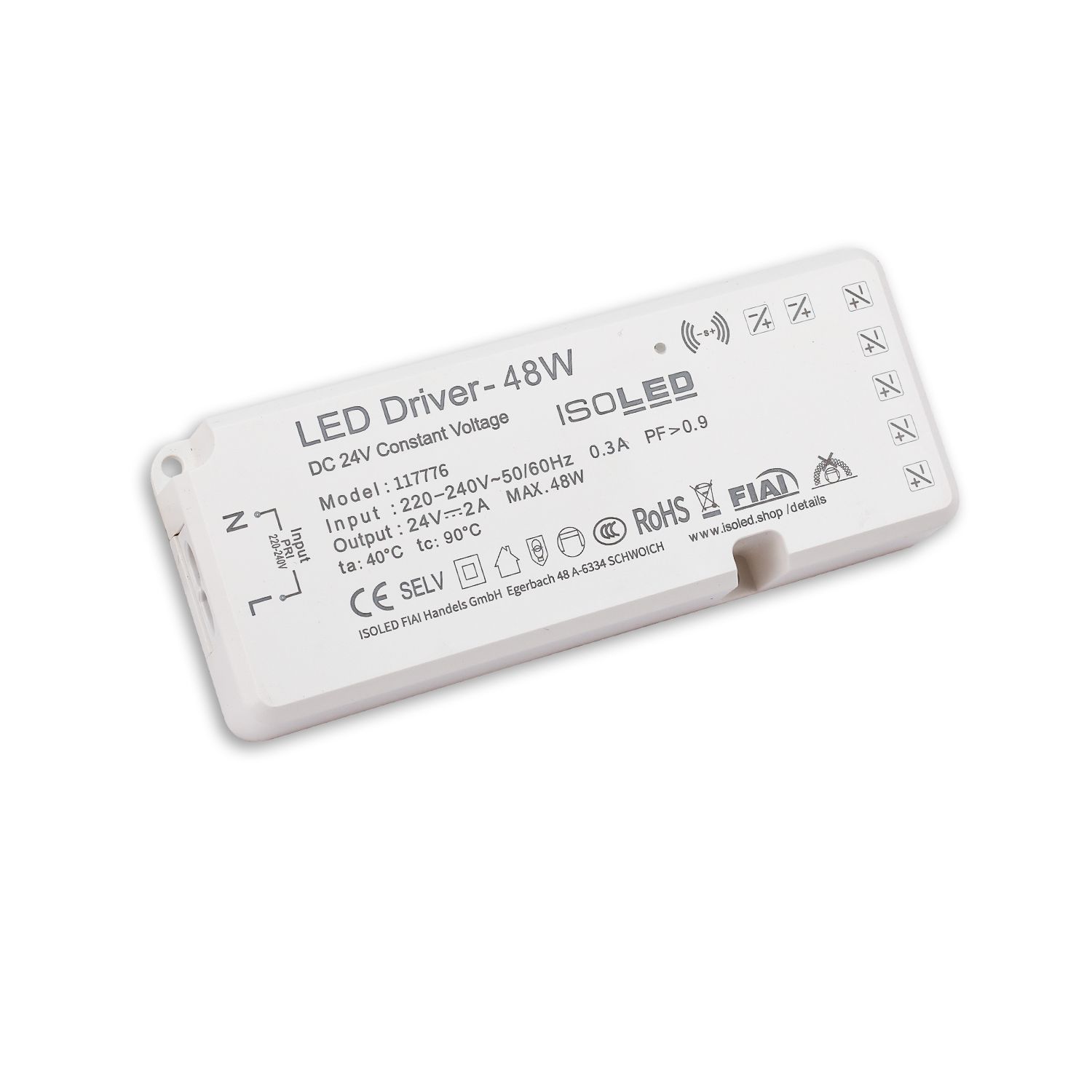 ISOLED LED MiniAMP Trafo 24V/DC, 0-48W, 7x3A mit Master Sensor-Port - 1