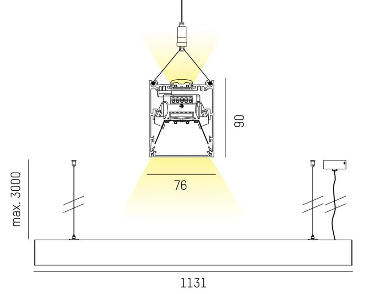Molto Luce LOG OUT 2.1 PDI (aluminium eloxiert) - 2