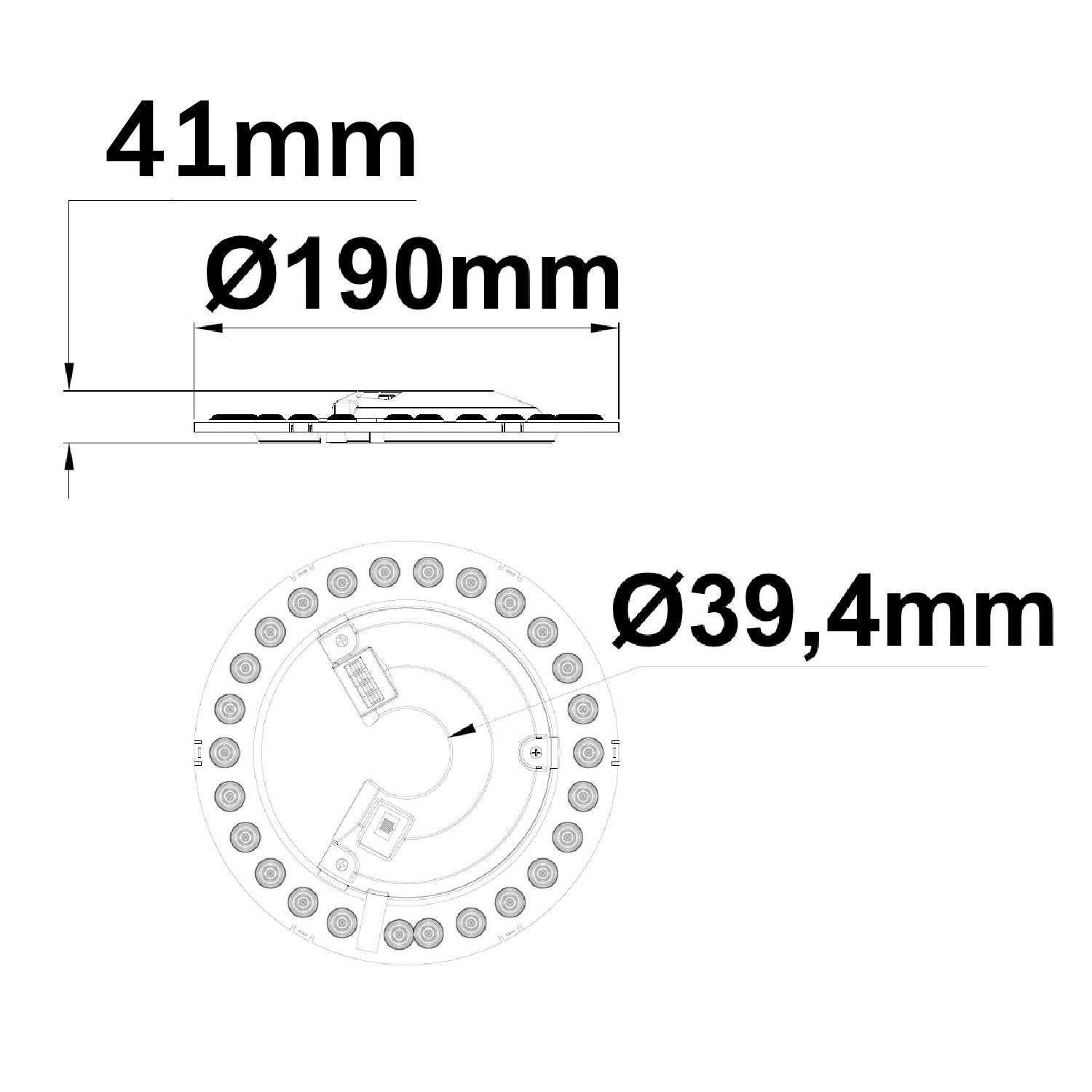 ISOLED LED Umrüstplatine 190mm, 11W, 150 lm/W, mit Haltemagnet, Color 3000|4000|6000K, dimmbar - 3