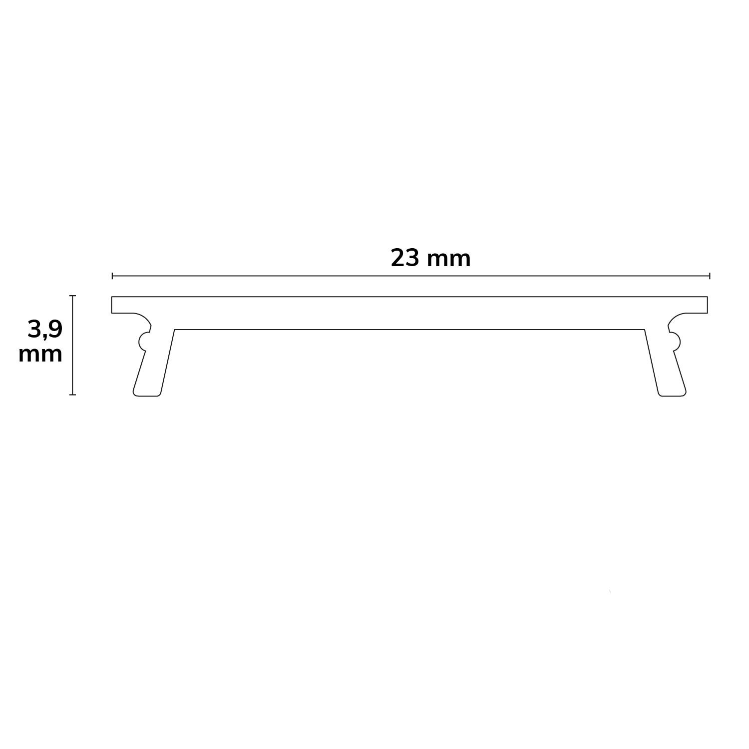 ISOLED Abdeckung COVER26 für Aufbauprofil IL-ALU20, opal satiniert, 200cm - 2