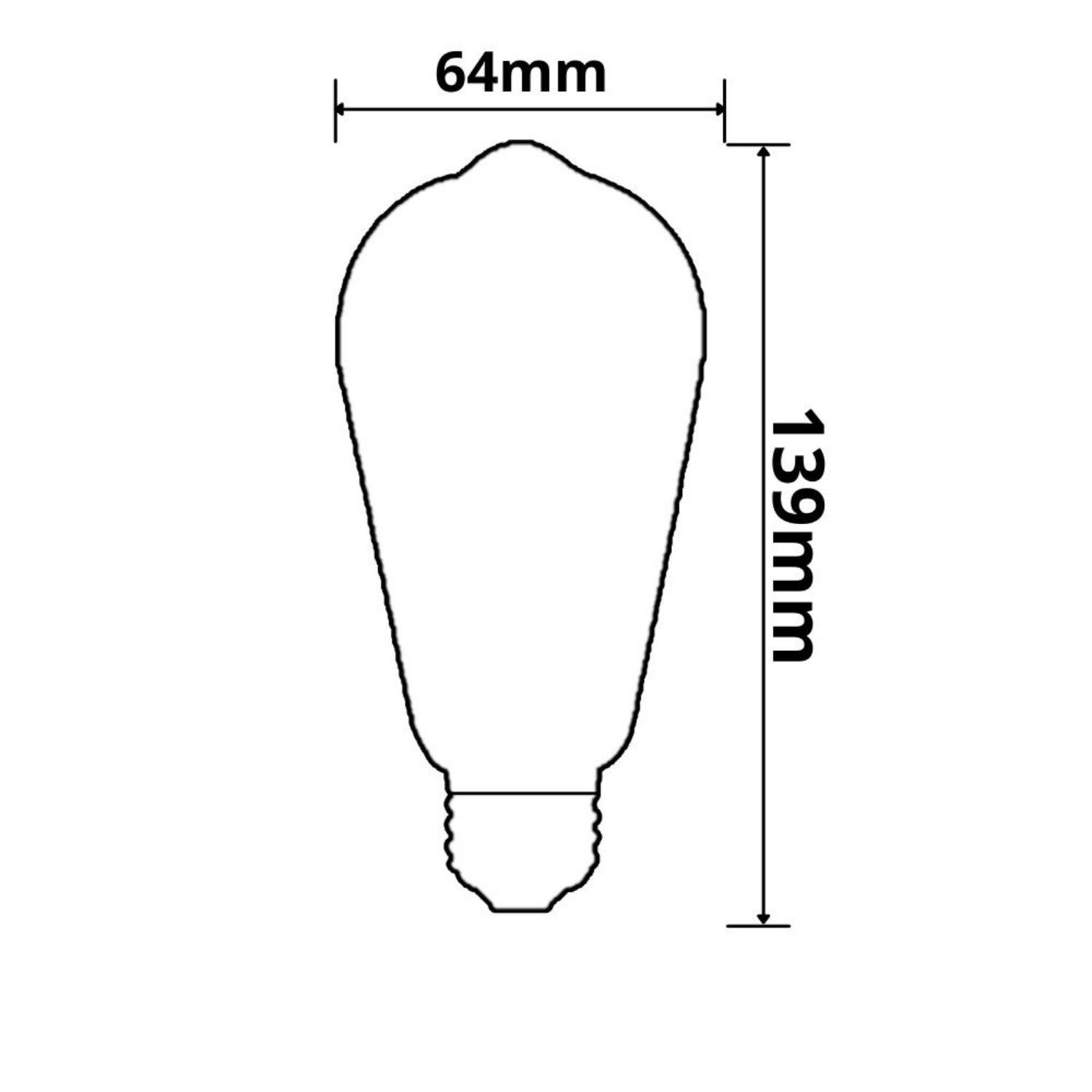 ISOLED E27 Vintage Line LED ST64 Edisonbulb, Amber, 4W, 2200K - 3