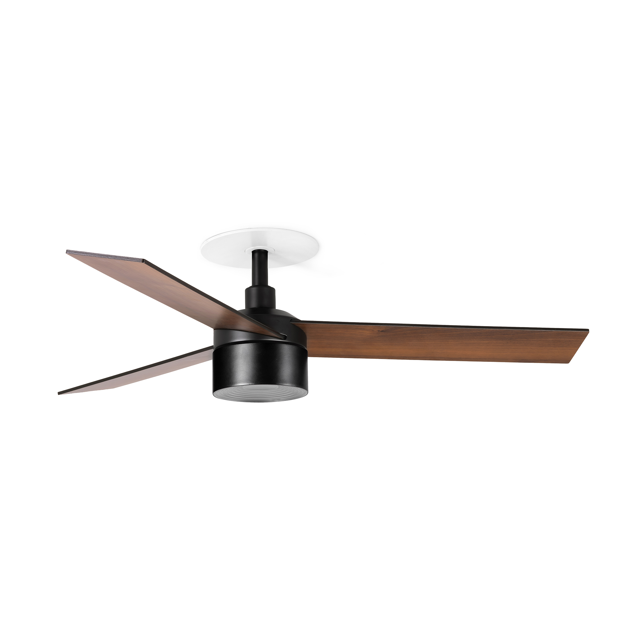 Faro RUDDER RECESSED TEK 4 S Ventilator schwarz/Nussbaum 3000K - Produktbild 1
