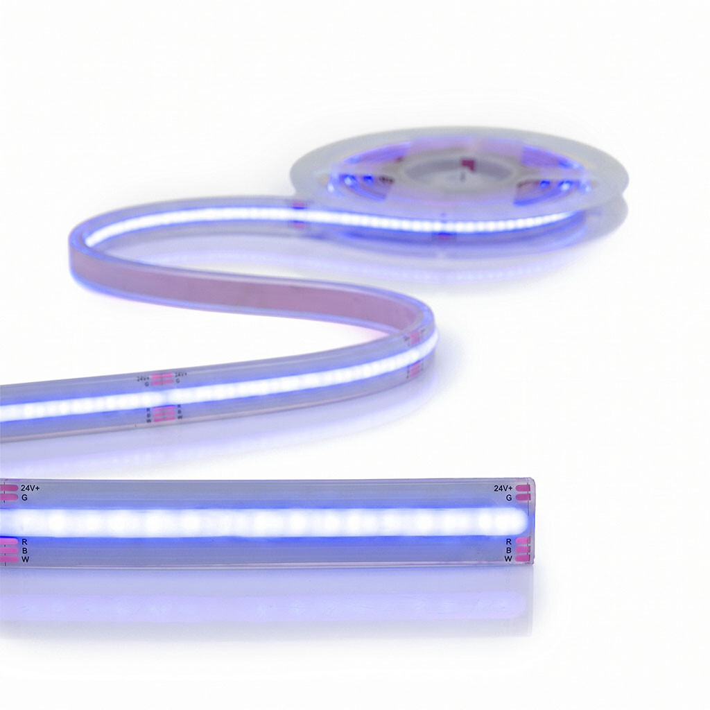 Emilum Flex COB RGBW LED-Streifen 24V, 18W, RGBW/2700K, CRI90, 784LED, IP68, 14mm - 5