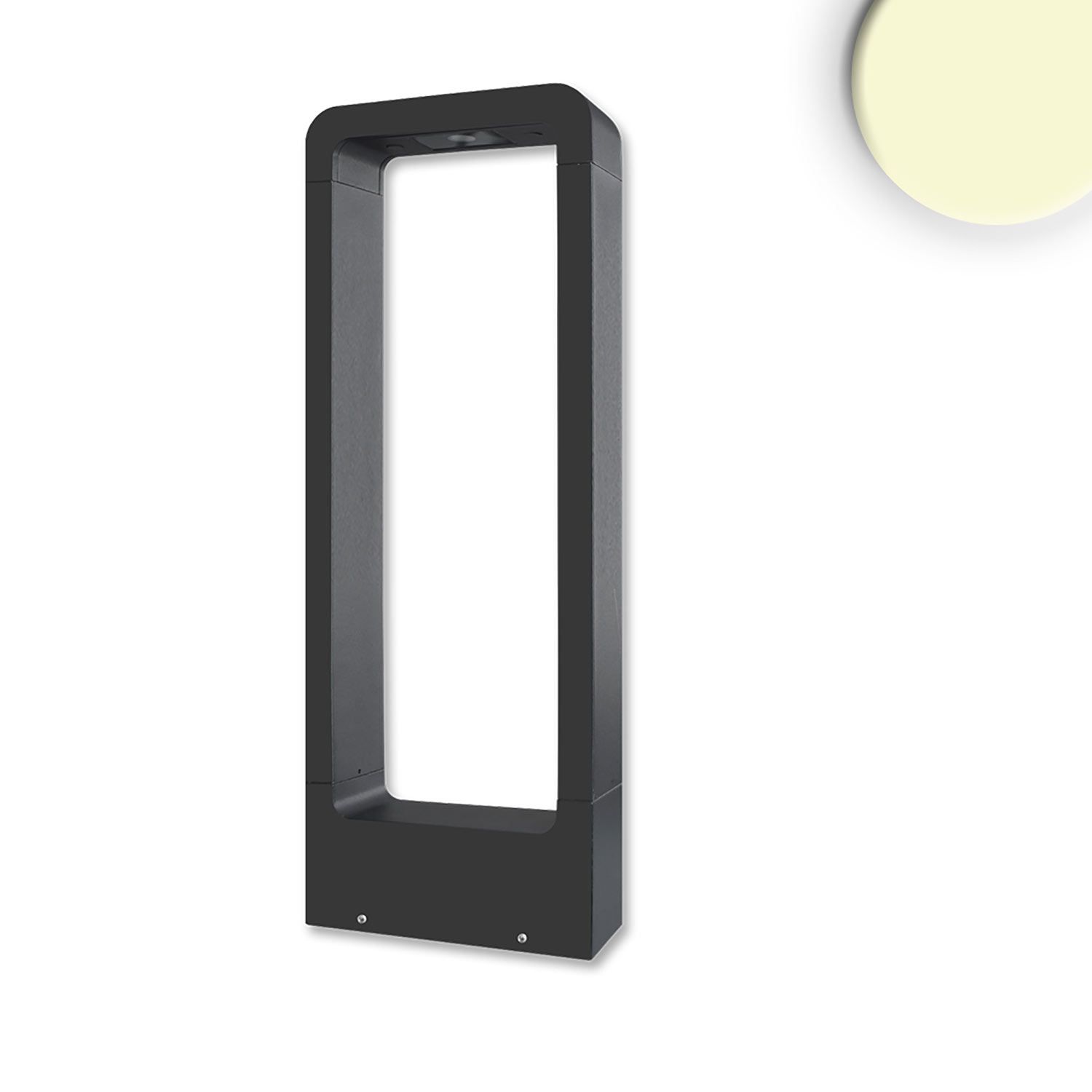 ISOLED LED Wegeleuchte Poller-2, 60cm, 9W, sandschwarz, warmweiß - 1