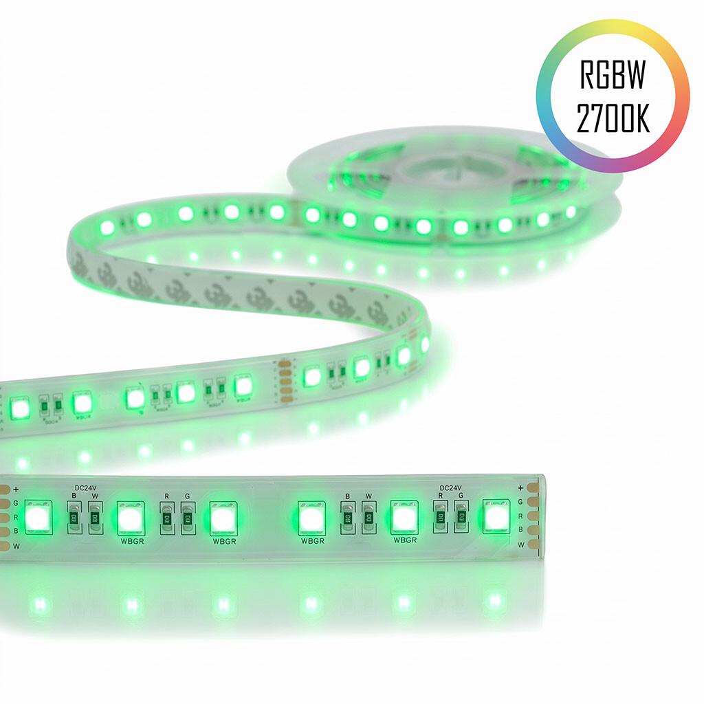 Emilum Flex Stripe 24V, 19.2W, RGBW/2700K, CRI90, 60LED, IP68, 14,5mm - 1