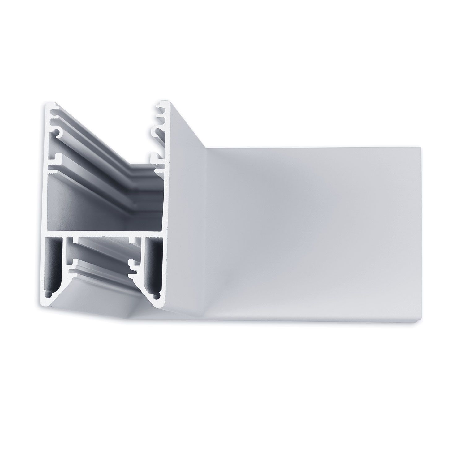 ISOLED HALON 90° Eck, geschweißt, 120x120mm, silber pulverbeschichtet, exkl. Cover - 2