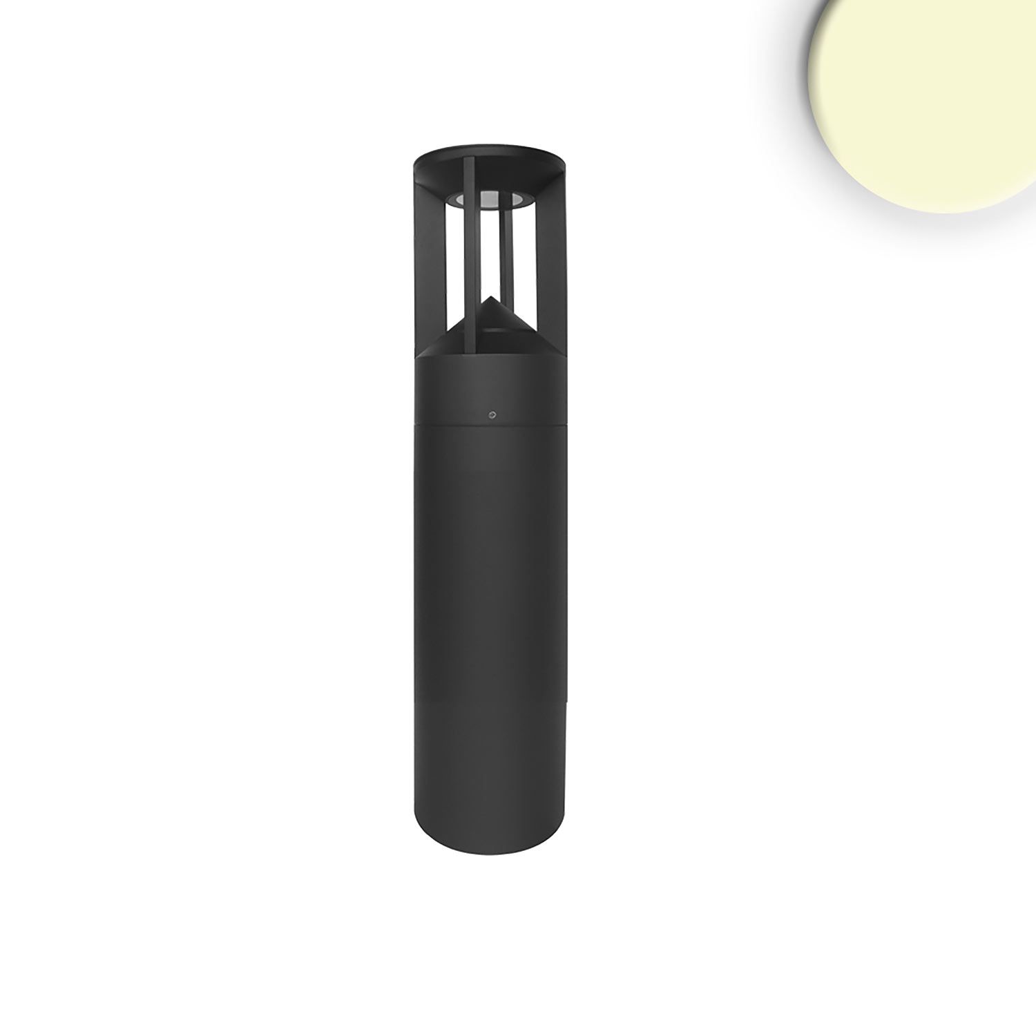ISOLED LED Wegeleuchte Poller-4, 40cm, 9W, sandschwarz, warmweiß - 1