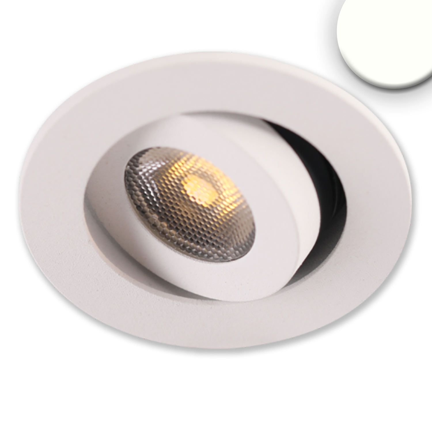 ISOLED LED Einbauleuchte MiniAMP weiß, 3W, 24V DC, neutralweiß, dimmbar - 1