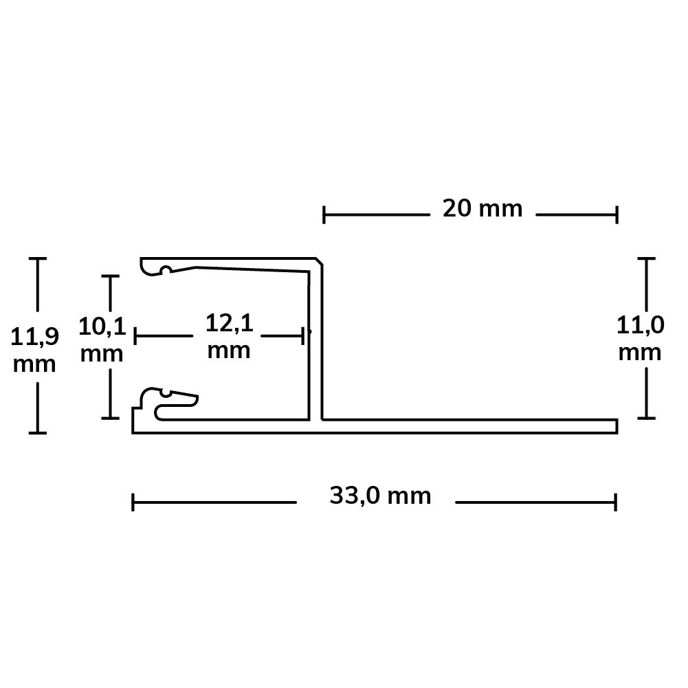 ISOLED LED Fliesenprofil UP10, 300cm - 2