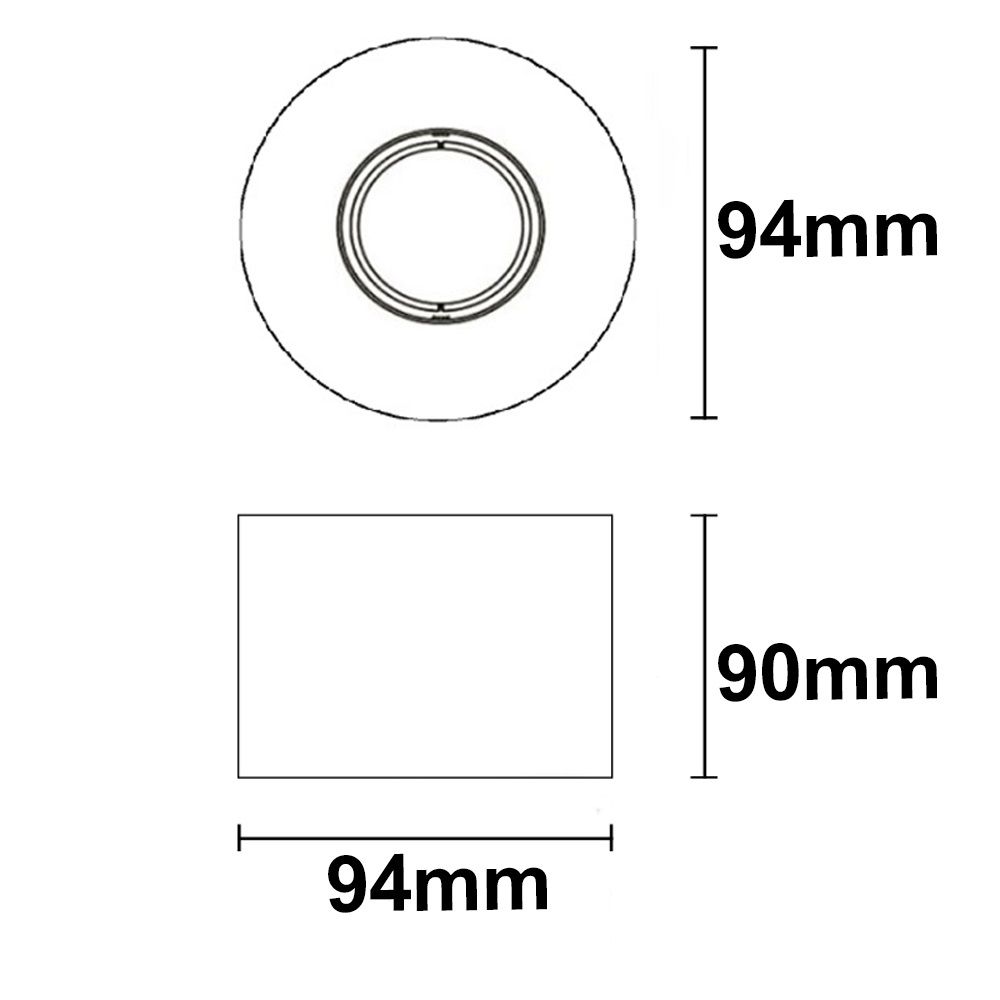 ISOLED Deckenaufbauleuchte rund für GU10/MR16, Alu schwarz, exkl. Leuchtmittel - 2