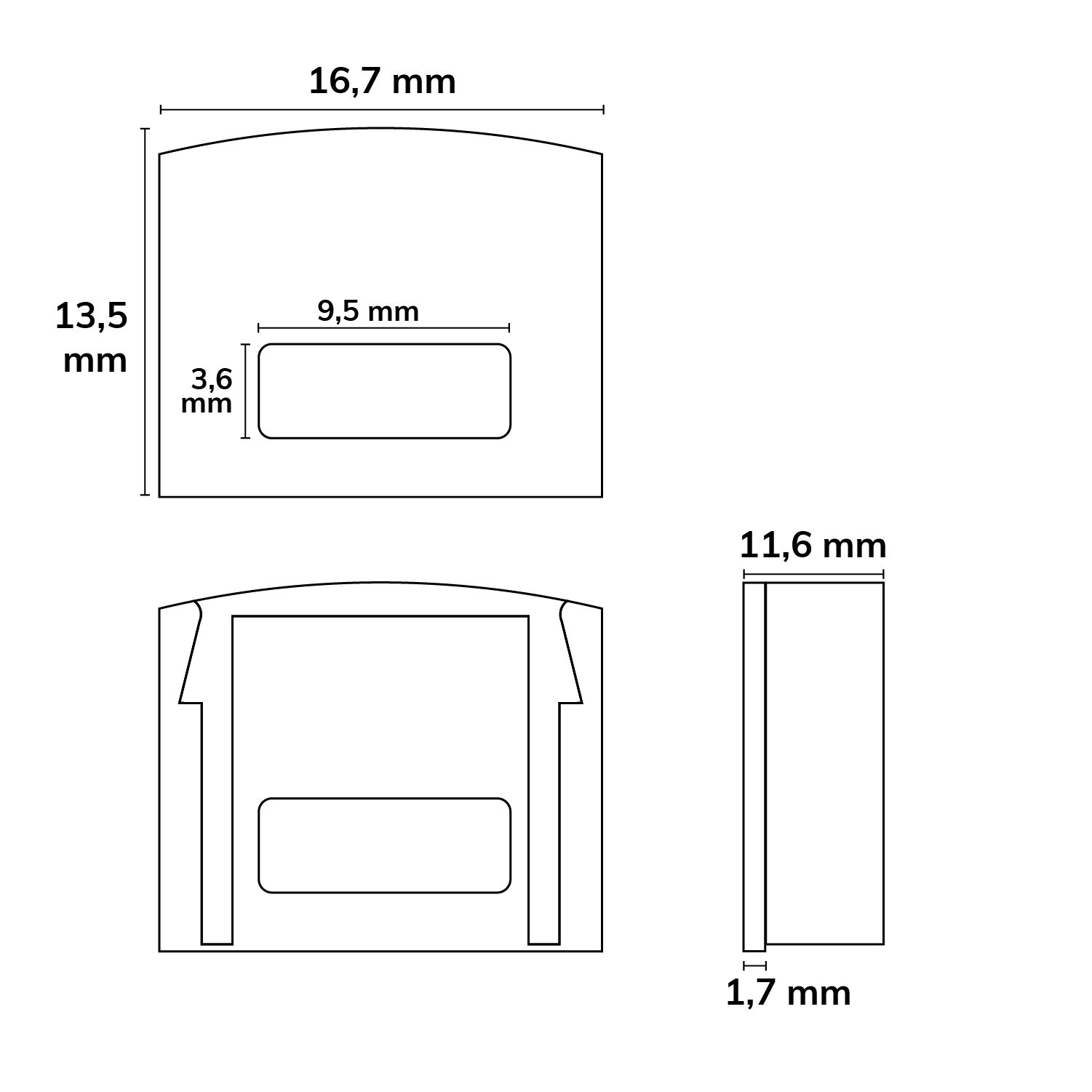 ISOLED Endkappe EC5 für Profil SURF12 mit Kabeldurchführung, 1 STK - 2