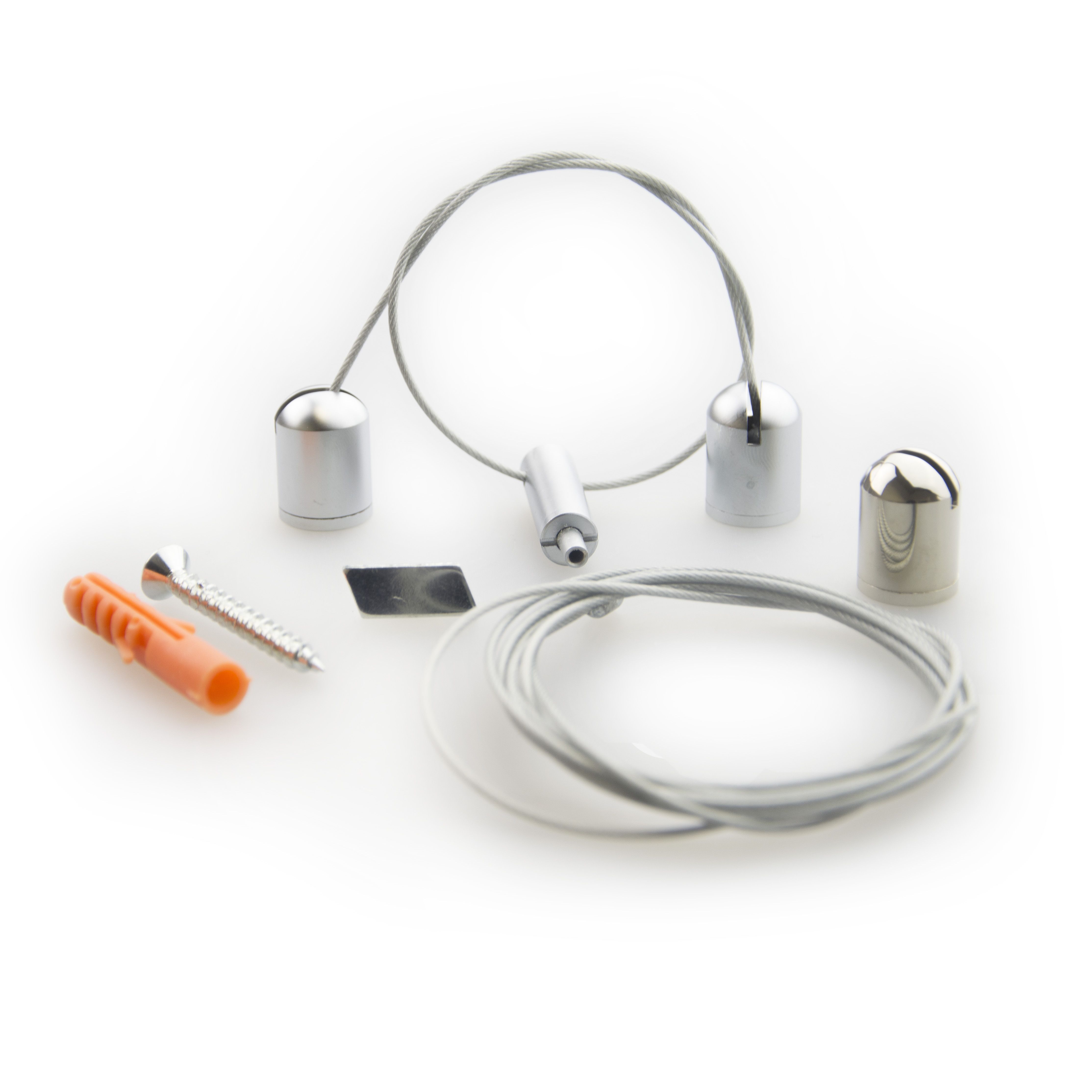 ISOLED Seilabhängung Z04 für LAMP30 V2, Länge bis 3m, 2 Stk, inkl. Befestigungsmaterial - 1