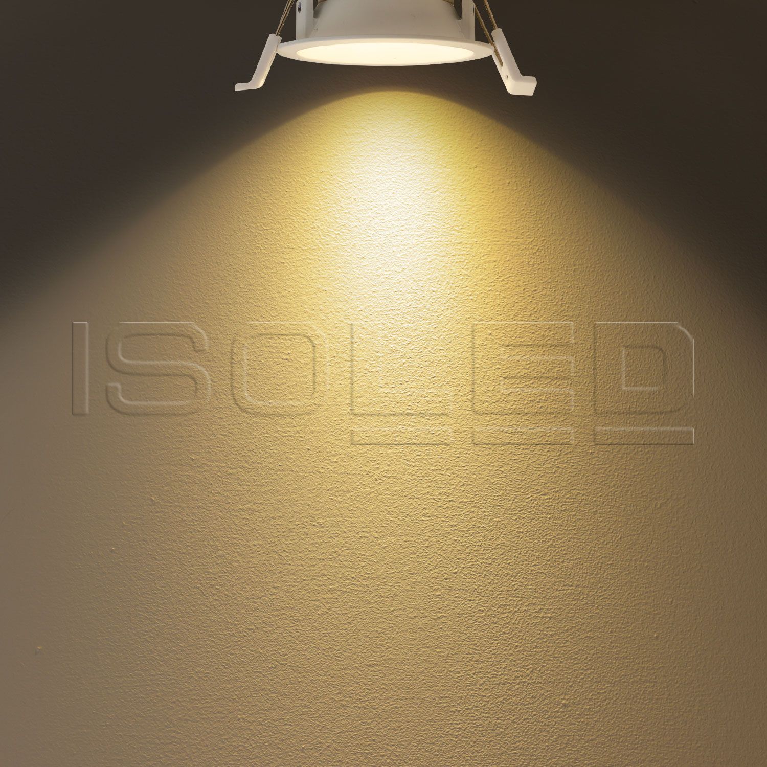 ISOLED LED Einbaustrahler BACK60, weiß matt, rund, 5W, CRI90, 2700K, rückversetzt, UGR