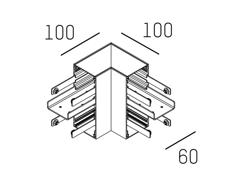 Molto Luce LOG OUT UP/DOWN ECKVERBINDER (aluminium eloxiert) - Produktbild 1