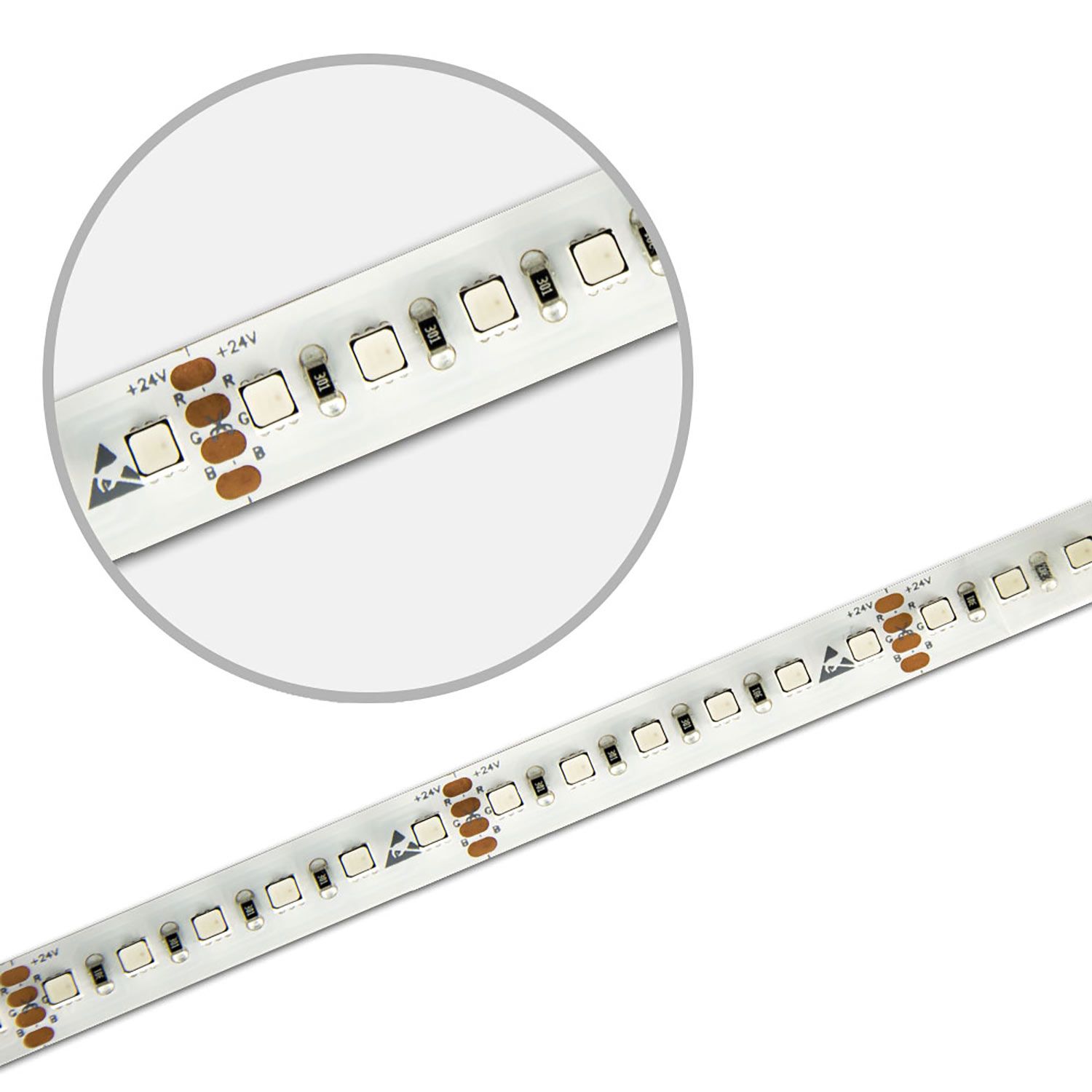 ISOLED LED HEQ HighPower RGB Flexband, 24V DC, 28,8W, IP20, 5m Rolle, 120 LED/m - 3