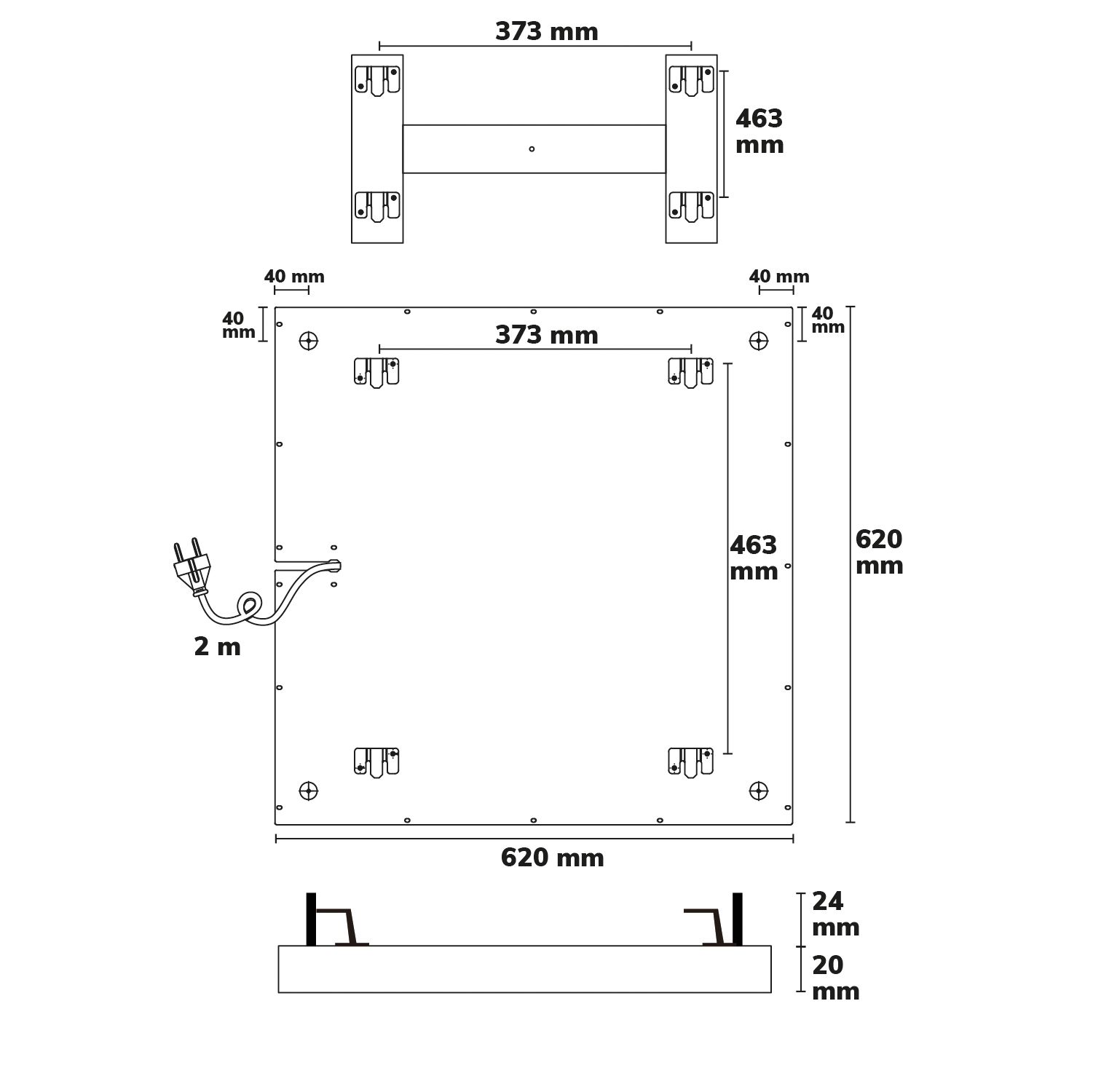ISOLED Infrarot-Panel BEST STANDARD 620x620mm, 345W - 3