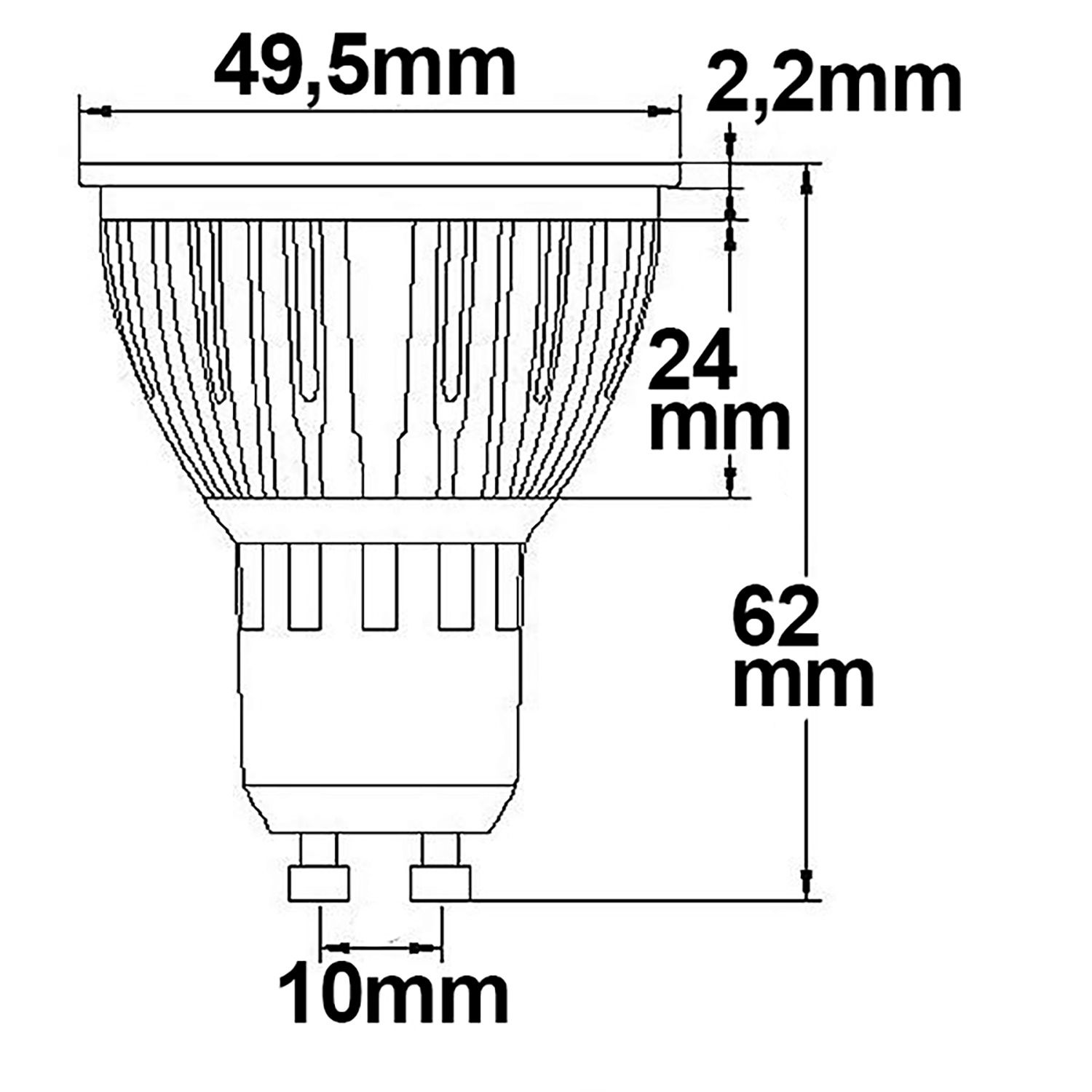 ISOLED GU10 LED Strahler 6W GLAS-COB, 70°, neutralweiß, dimmbar - 3