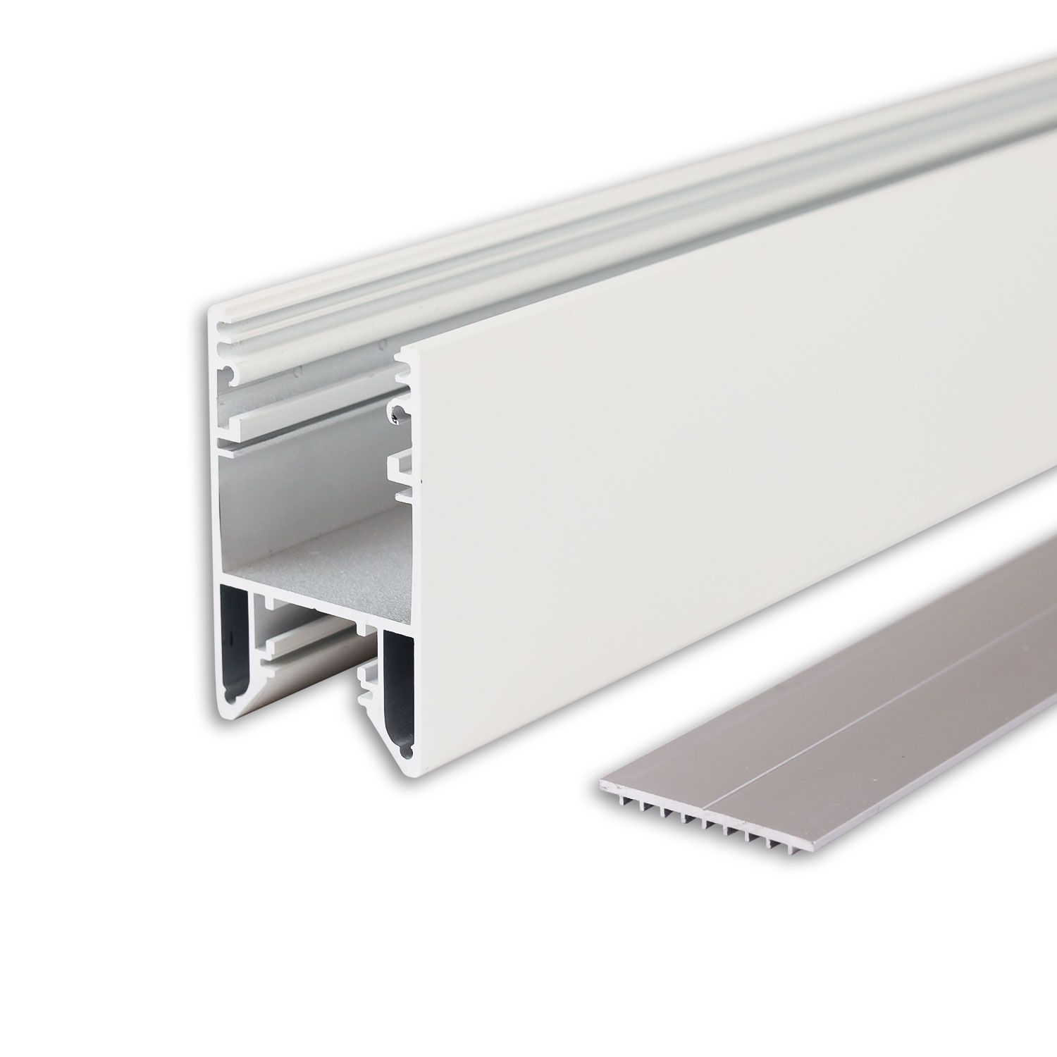 ISOLED LED Leuchtenprofil HALON Aluminium weiß RAL 9003 300cm, Kühlstreifen schiebbar - 2