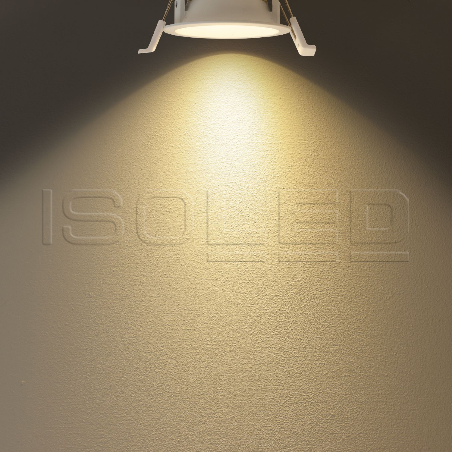 ISOLED LED Einbaustrahler BACK60, weiß matt, rund, 5W, CRI90, 3000K, rückversetzt, UGR