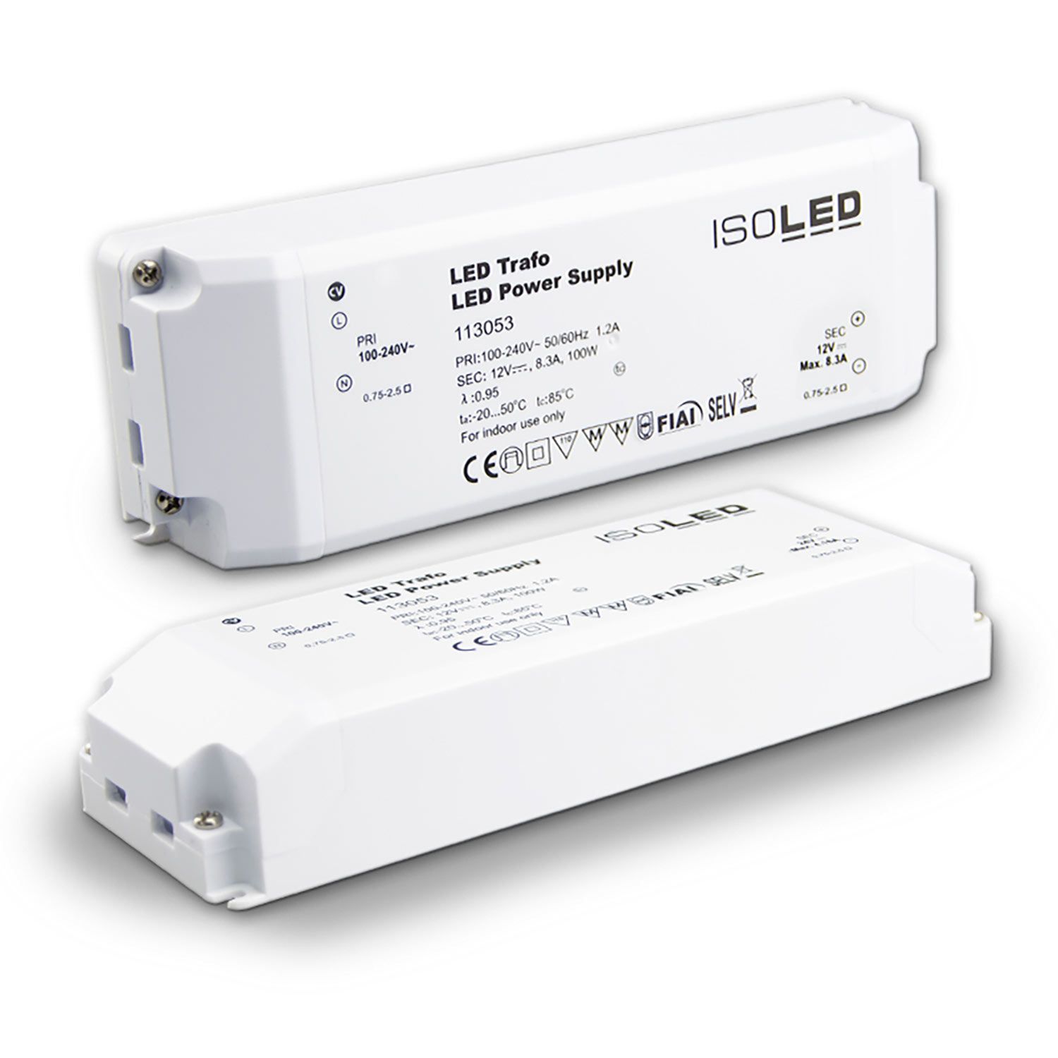 ISOLED LED Trafo 12V/DC, 0-100W, SELV - 1