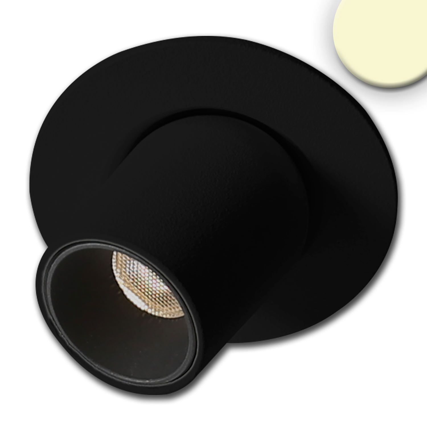 ISOLED LED Einbauleuchte Pipe MiniAMP schwarz, 3W, 24V DC, warmweiß, dimmbar ISOLED LED Einbauleuchte Pipe MiniAMP schwarz, 3W, 24V DC, warmweiß, dimmbar - 1